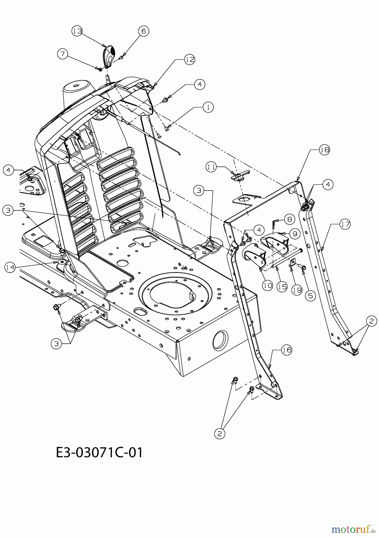  Massey Ferguson Rasentraktoren MF 41-18 RD 13CV51CN695  (2009) Armaturenbrett