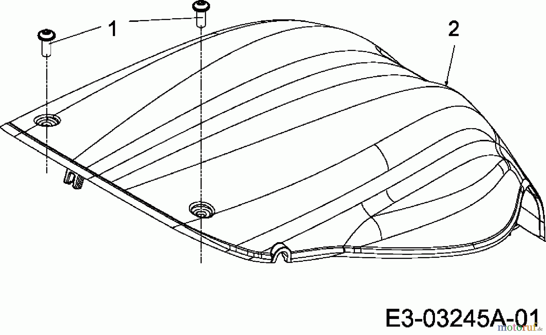  Bolens Elektromäher BL 1033 EP 18C-M4D-684  (2007) Motorabdeckung