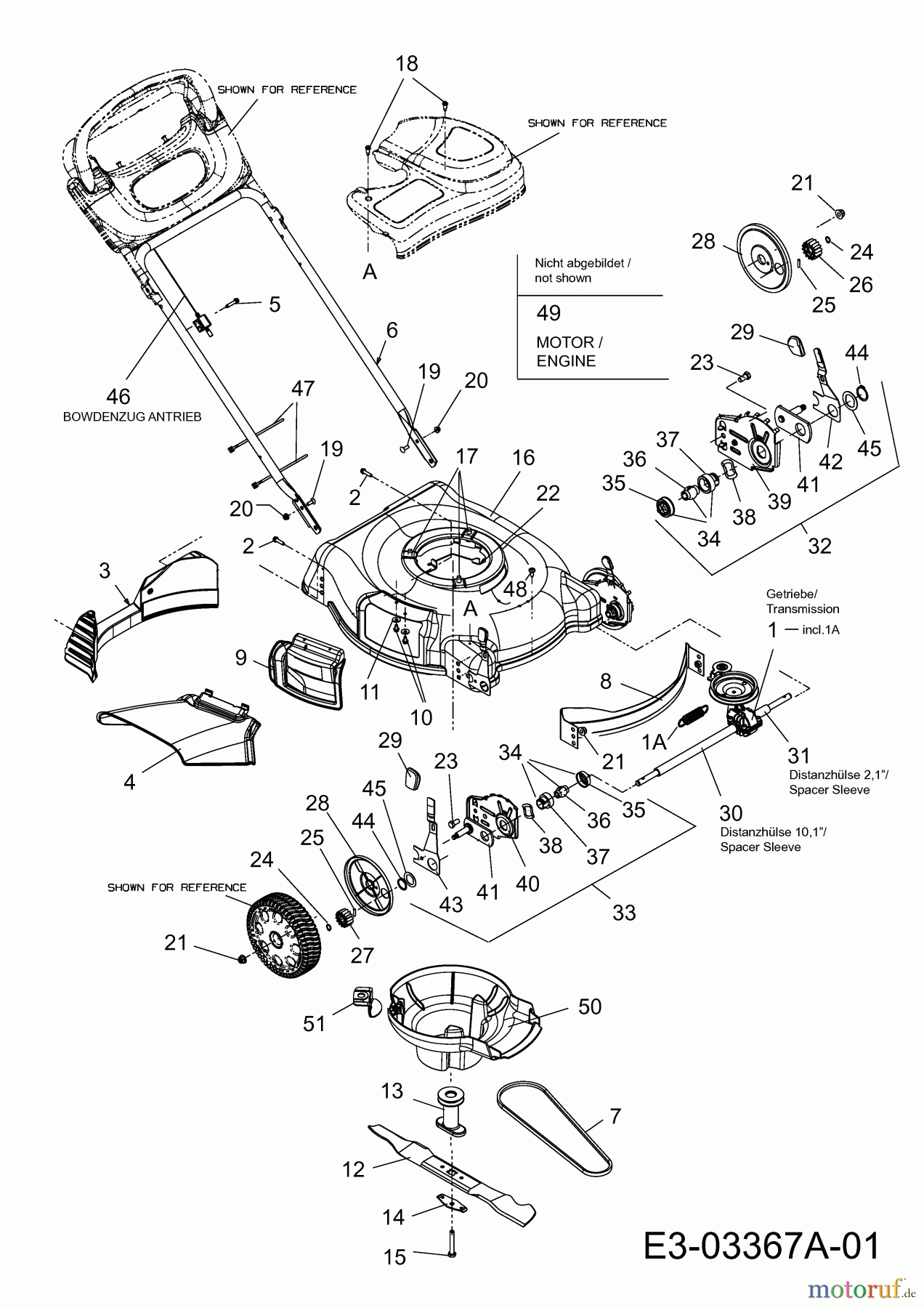  Troy-Bilt Motormäher mit Antrieb TB 6553 HWM 12AD568G609  (2007) Grundgerät