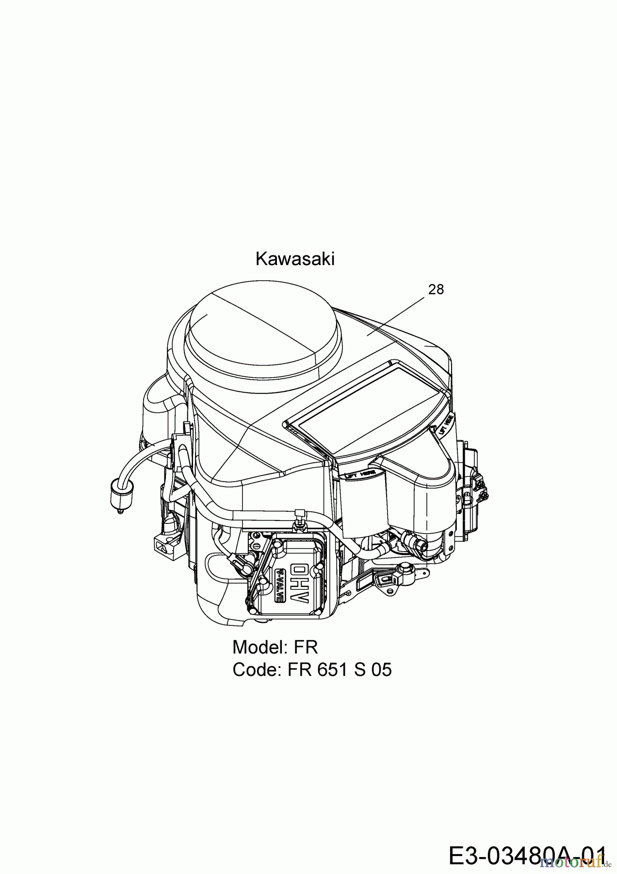 Cub Cadet Zero Turn Z-Force SZ 48 17AIDGHB603 (2014) Motor Kawasaki