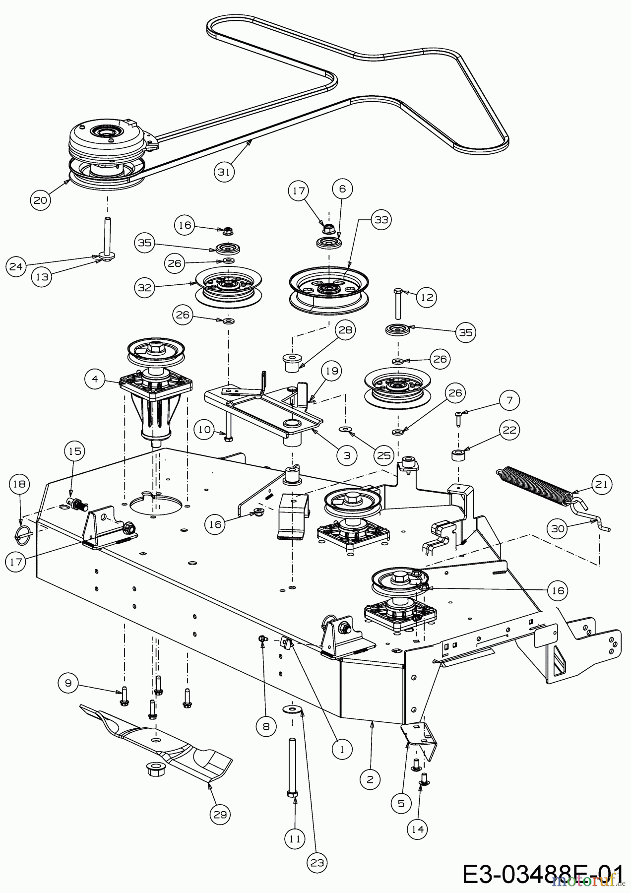  Cub Cadet Zero Turn XZ3 122 17BIDGHB603  (2018) Mähwerk B (48