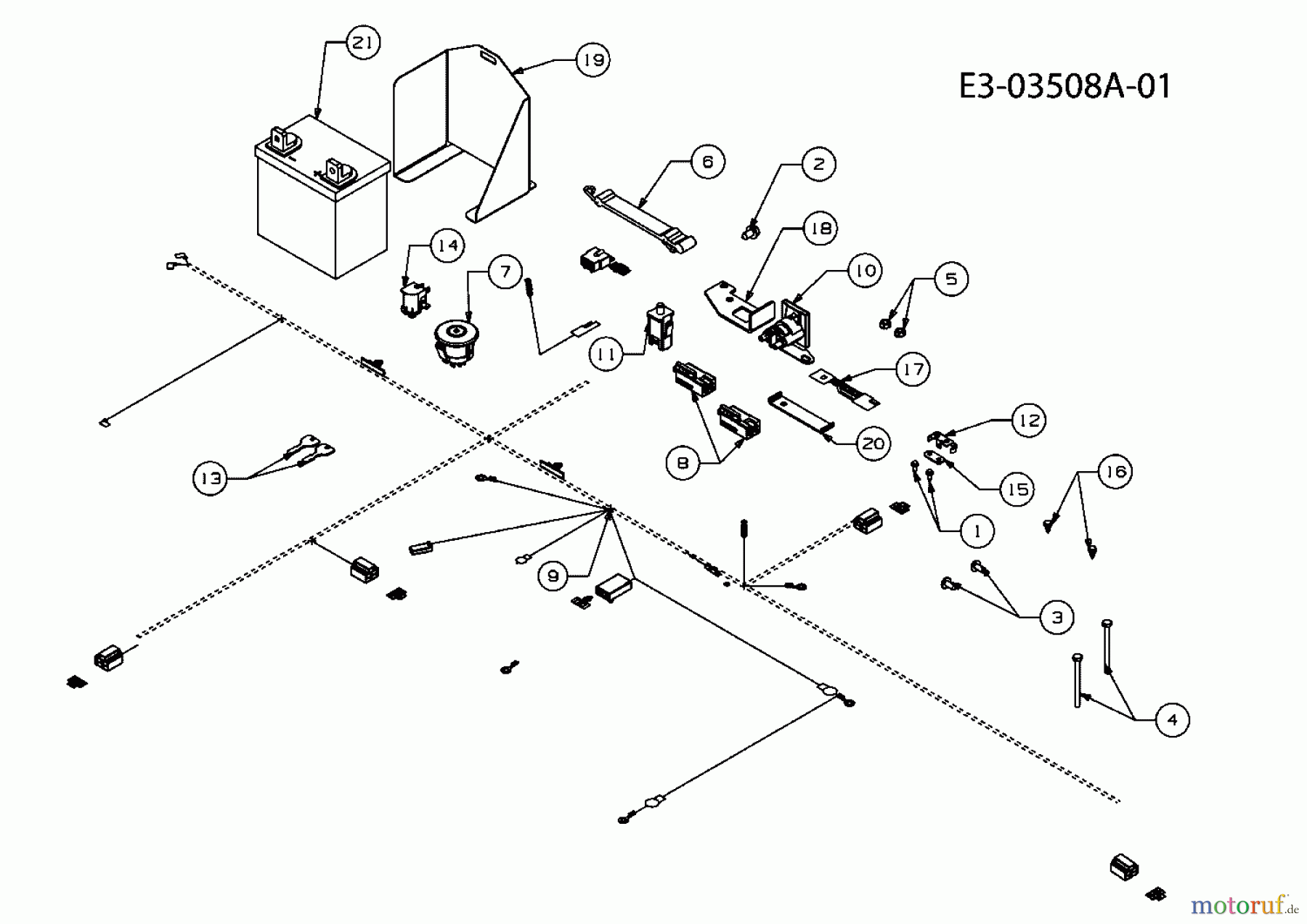  Lawnflite Rasentraktoren Minirider ES 13A4054-611  (2008) Elektroteile