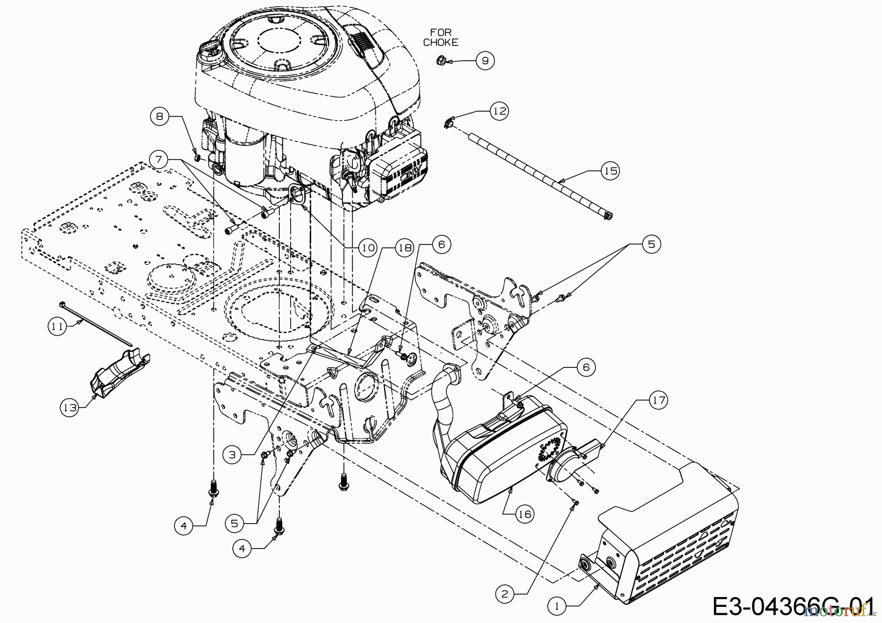  MTD Rasentraktoren Optima LG 165 H 13IN79KG678  (2017) Motorzubehör