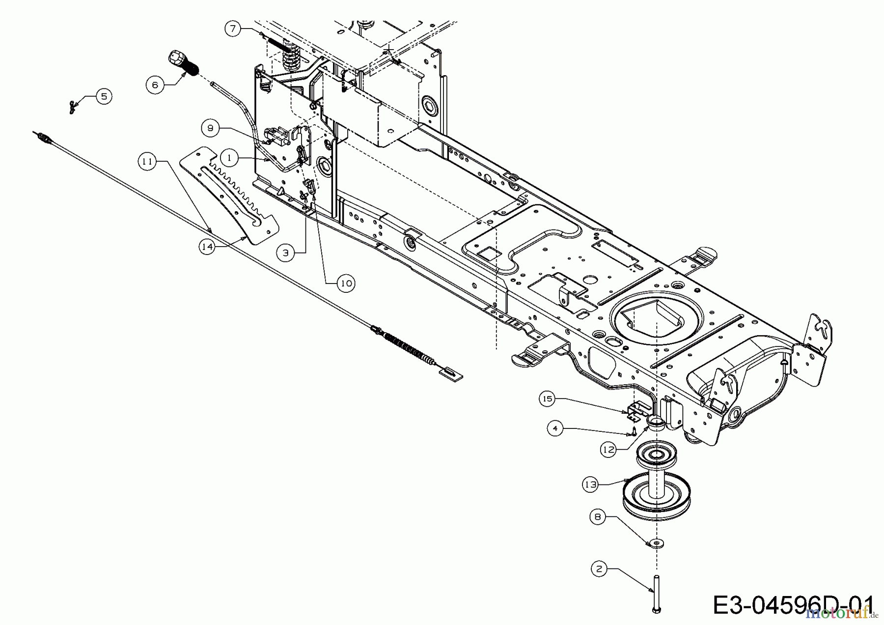  Massey Ferguson Rasentraktoren MF 42-18 SH 13HD93GG695  (2016) Mähwerkseinschaltung, Motorkeilriemenscheibe