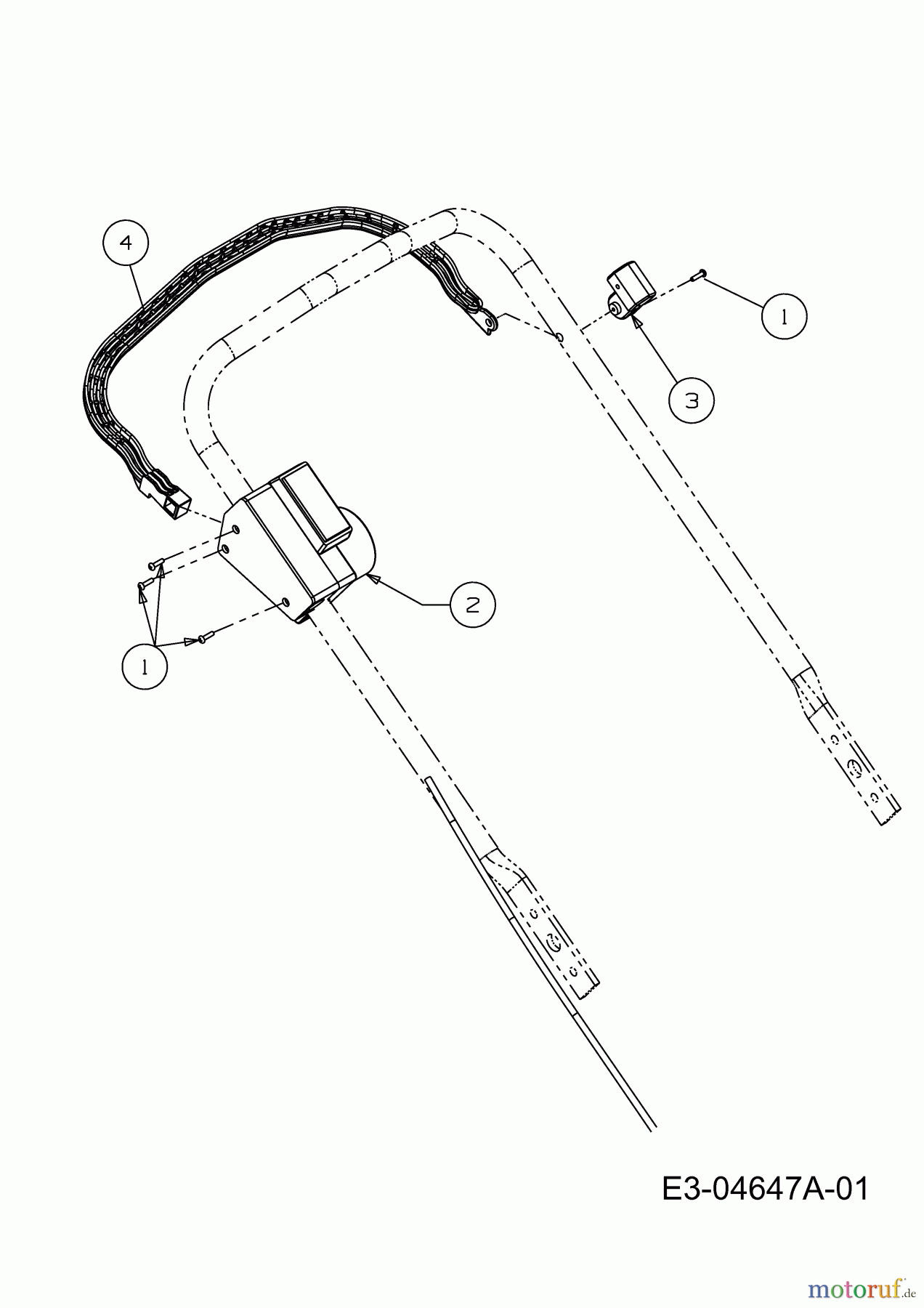  Merox Elektromäher MX 48 E 18A-16K-667  (2009) Schaltbügel, Schalter