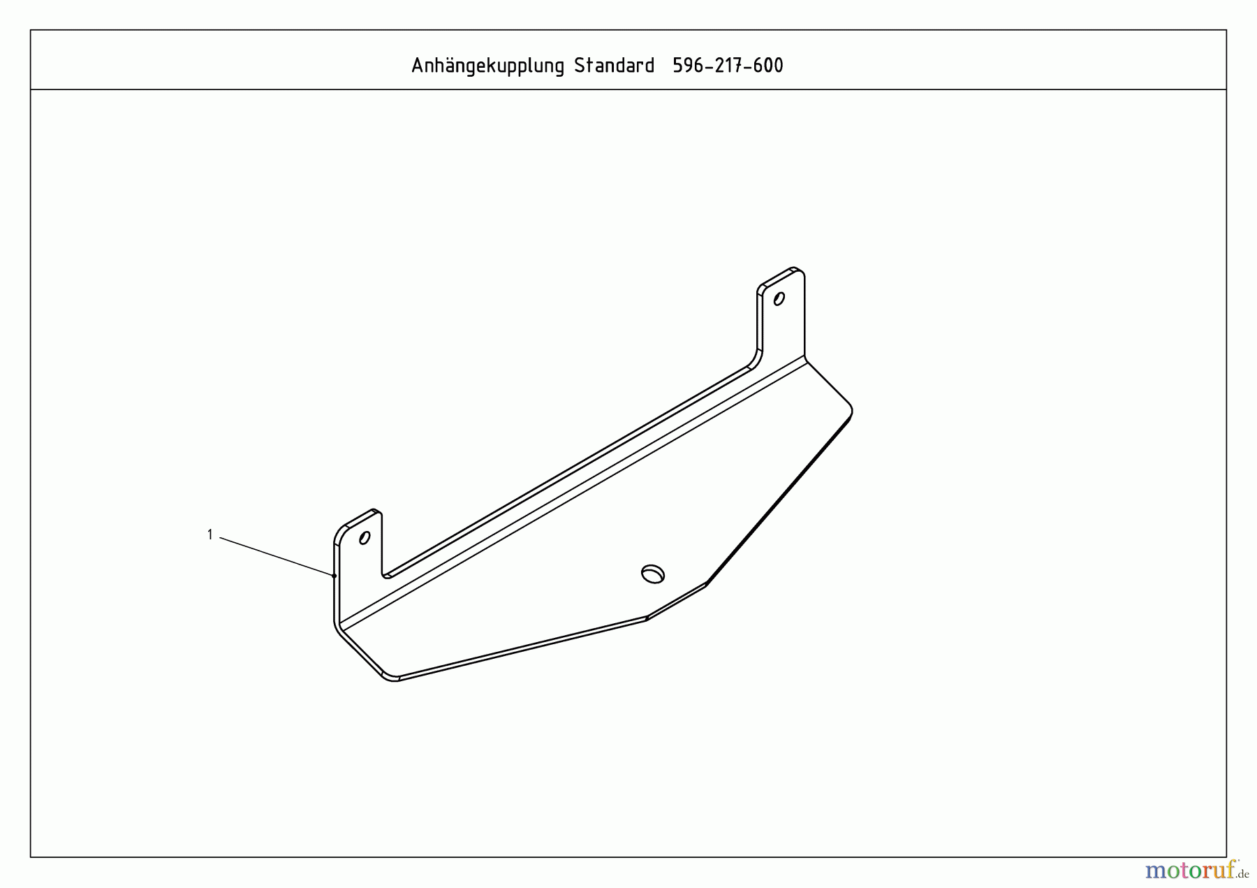  MTD Zubehör Zubehör Kompakttraktoren Anhängekupplung für CC 2000/3000 RD Serie, Standard 596-217-600  (2012) Grundgerät