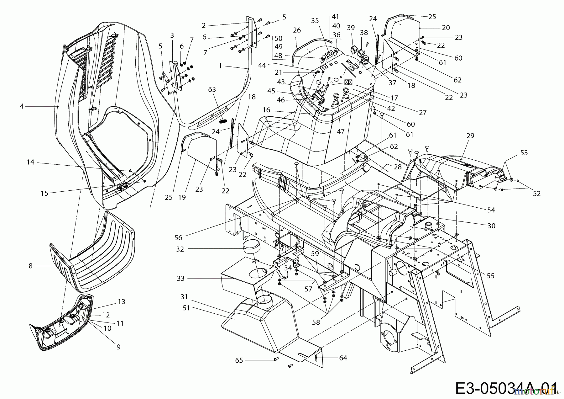  Massey Ferguson Kompakttraktoren MF 31-25 RD 4 WD 54A1G8RU695  (2009) Armaturenbrett, Motorhaube