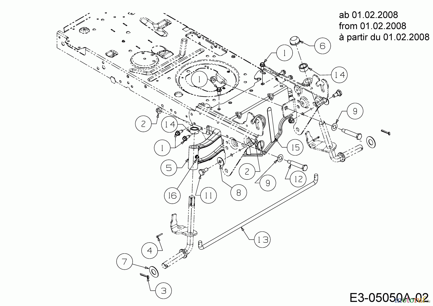  Massey Ferguson Rasentraktoren MF 42-18 SH 13BX791G695  (2008) Vorderachse ab 26.03.2015