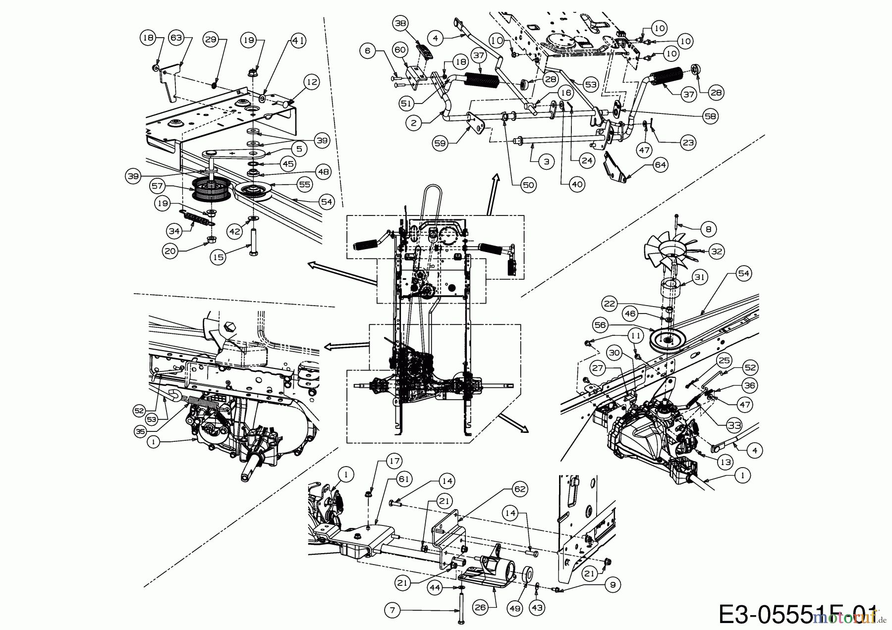  B Power Rasentraktoren BT 145-92 AH 13IM71KE648  (2017) Fahrantrieb
