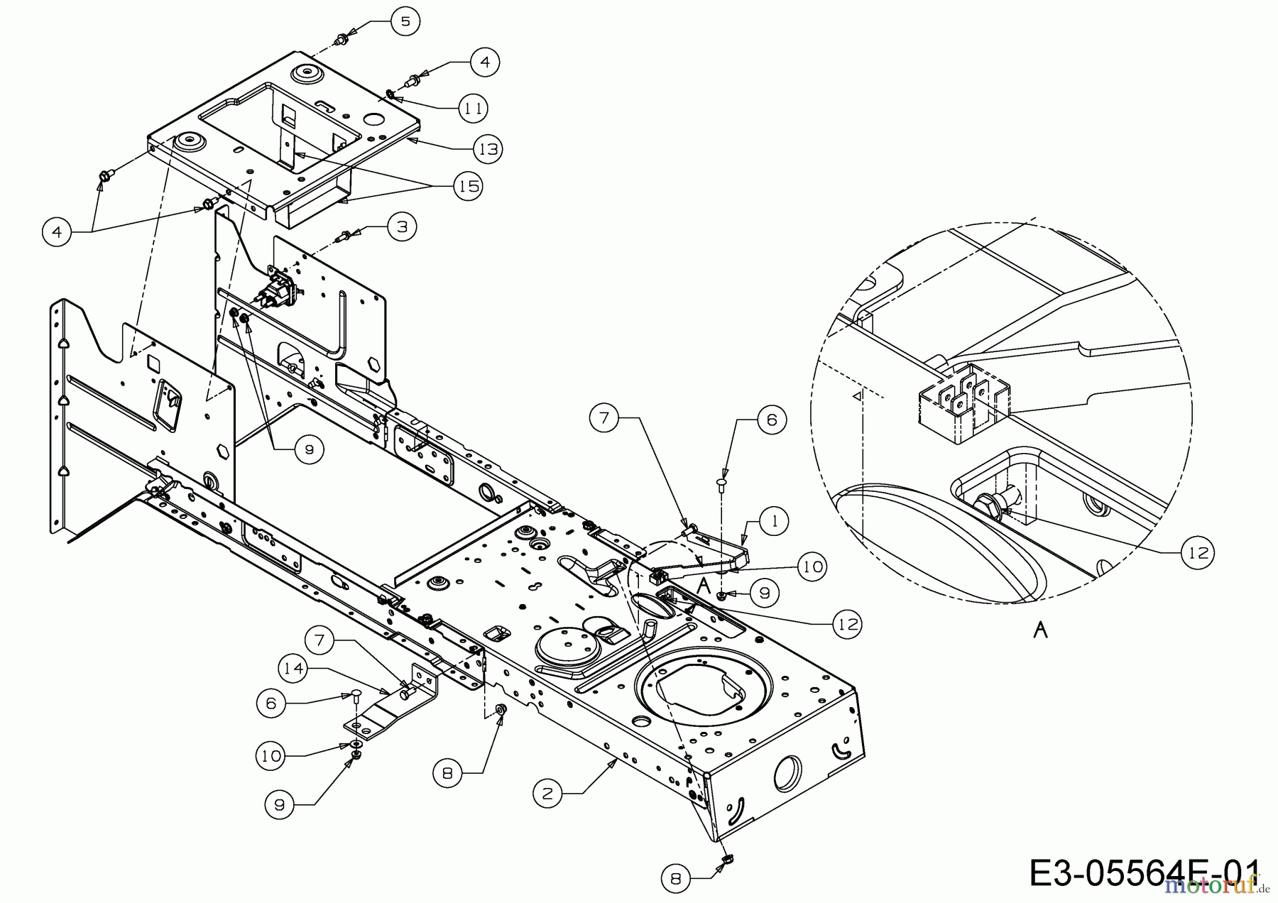  B Power Rasentraktoren BT 145-92 AH 13IM71KE648  (2017) Rahmen
