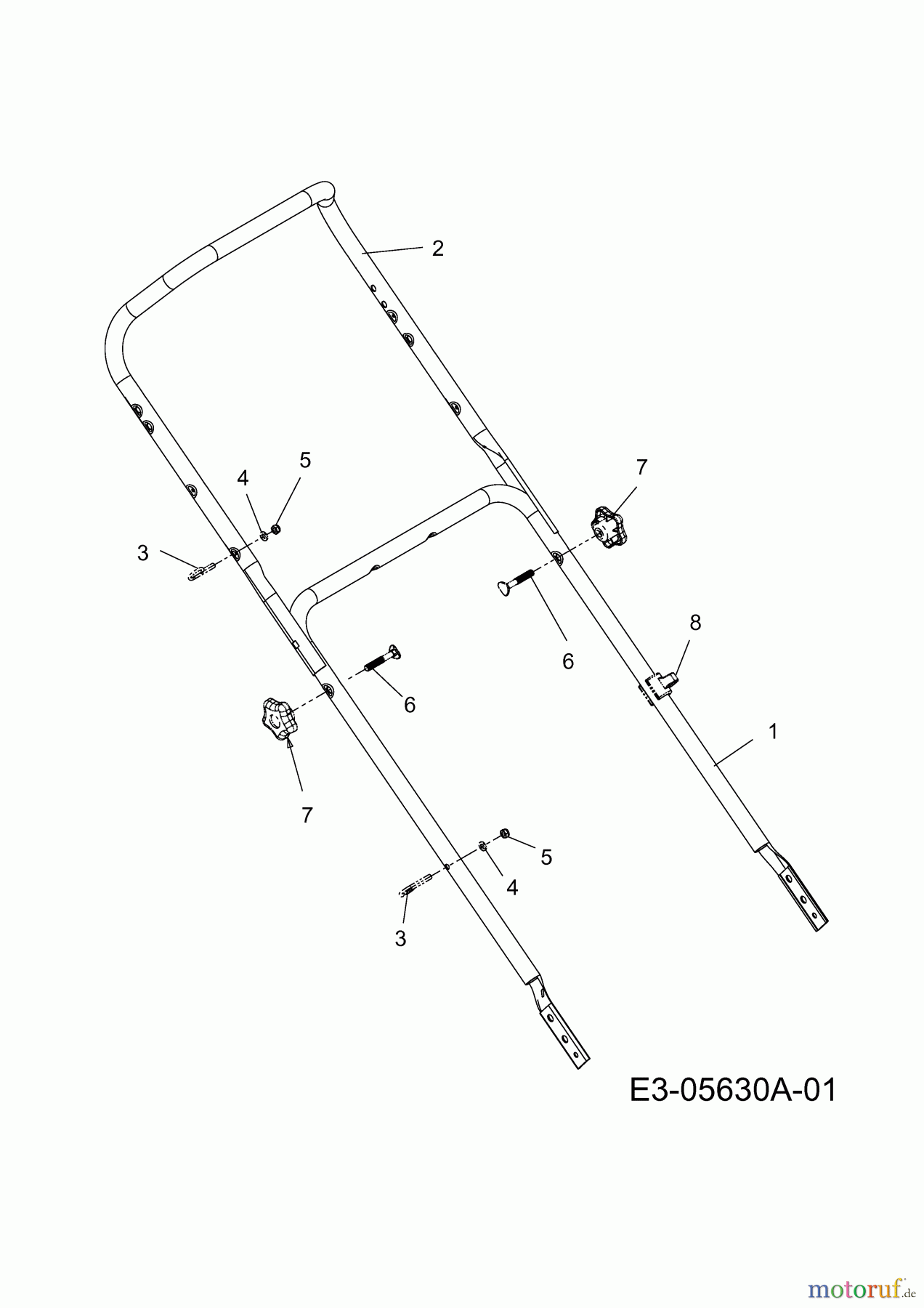  MTD Motormäher mit Antrieb 53 SPHM 12A-82FQ600  (2010) Holm