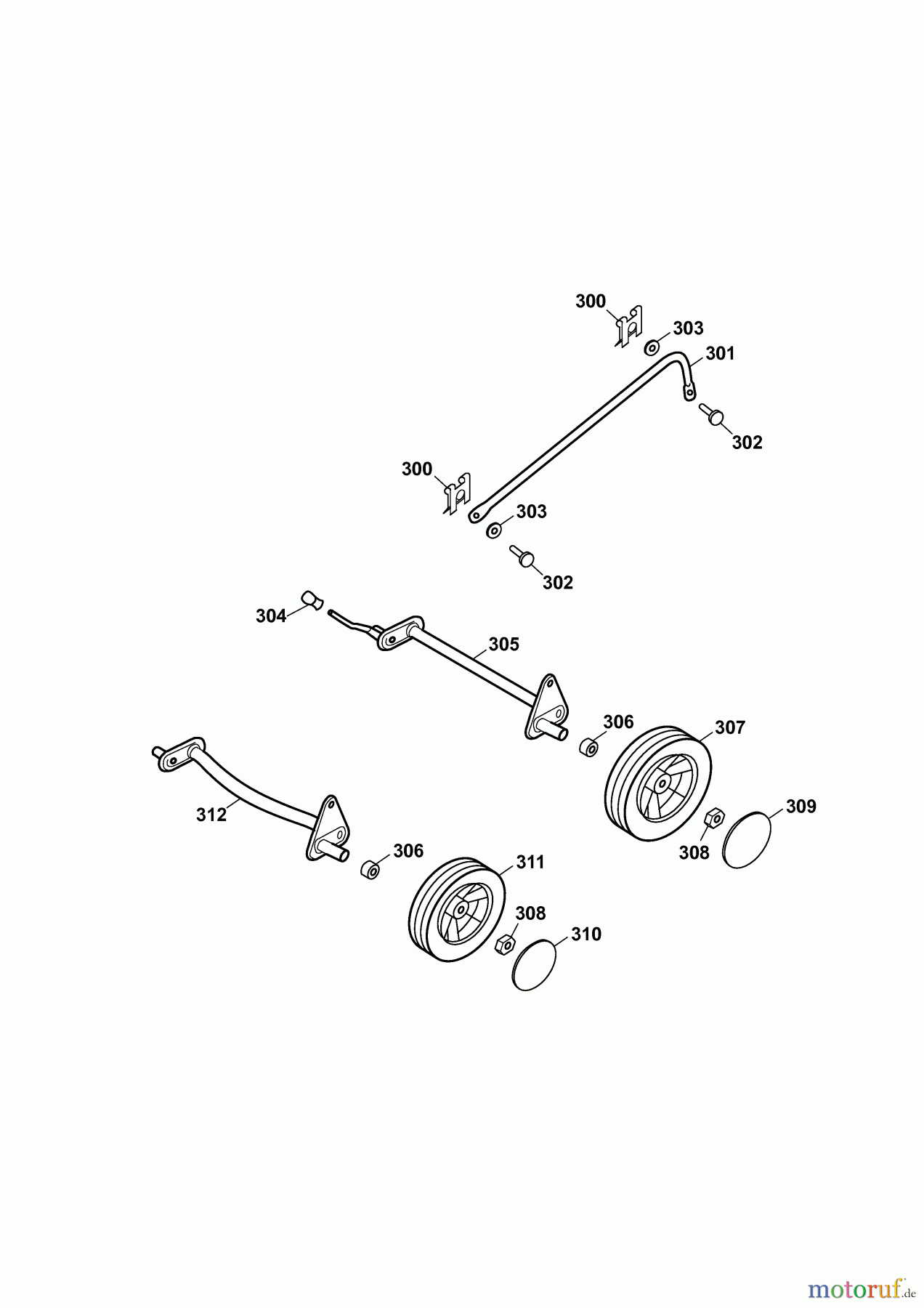  Gutbrod Motormäher HB 48 11AWB5M1690  (2010) Räder, Schnitthöhenverstellung