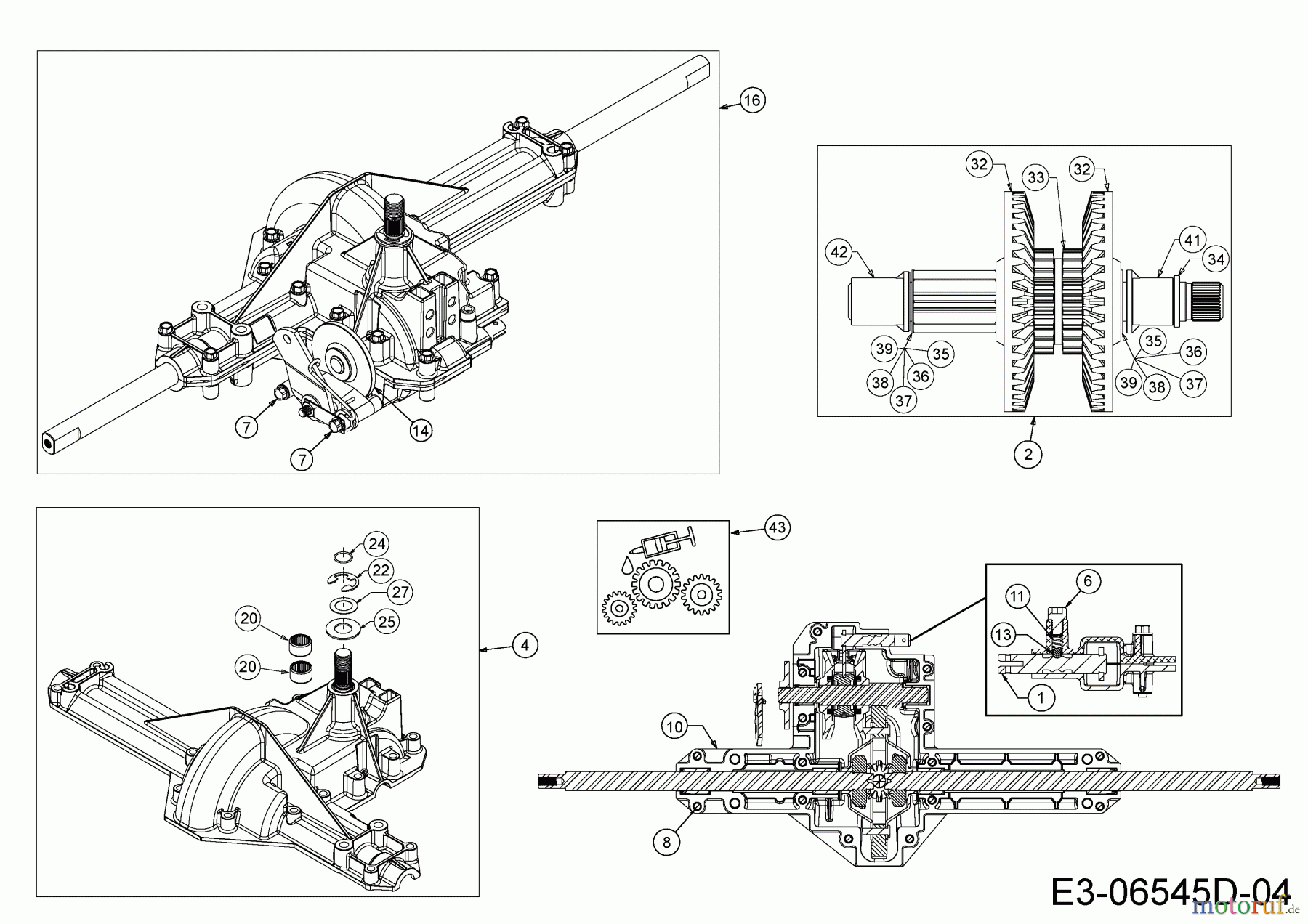  Kts Rasentraktoren Silvertrac 107 T/175 13HN76KG677  (2015) Getriebe 618-04566A