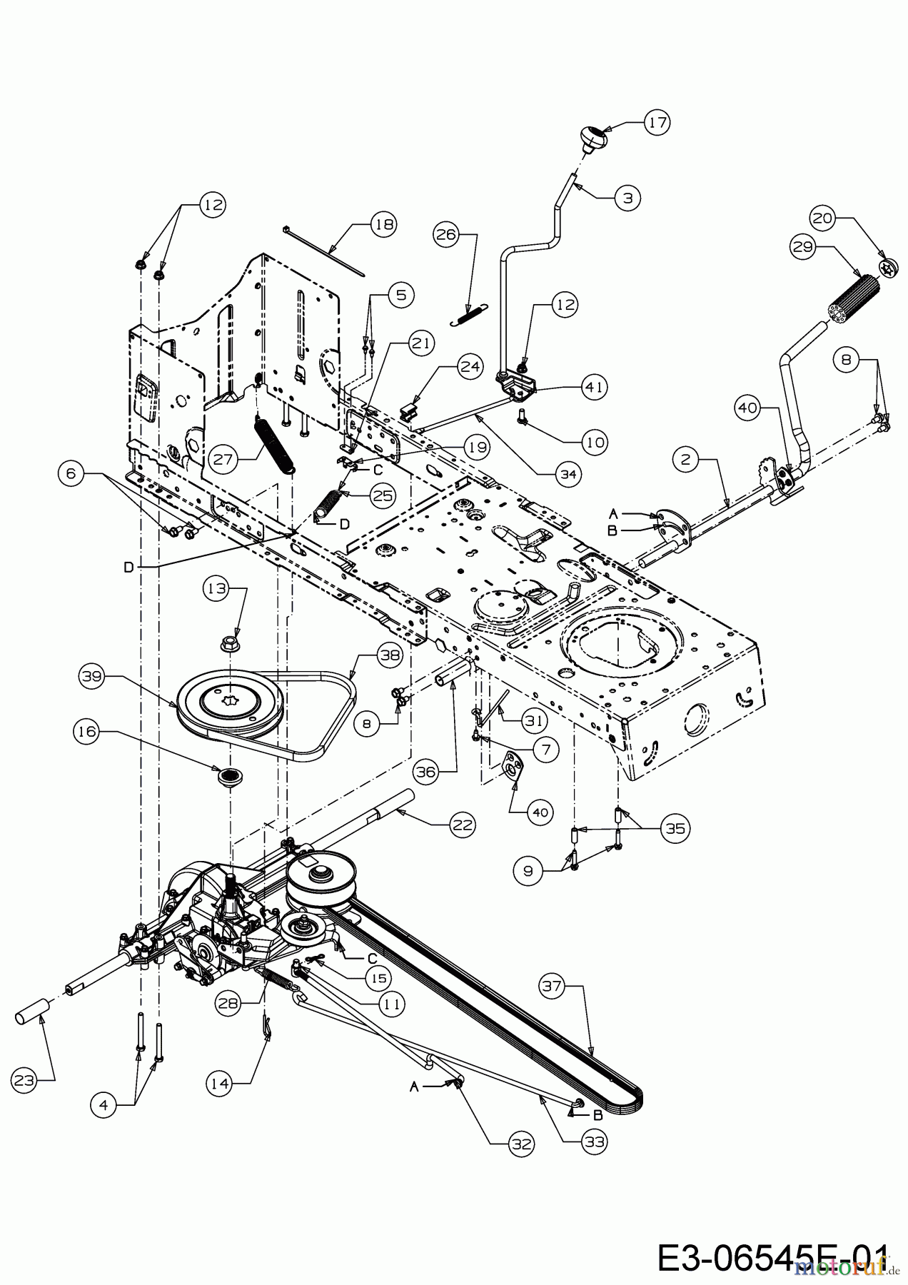  Helington Rasentraktoren H 96 T 13H276KF686  (2017) Fahrantrieb