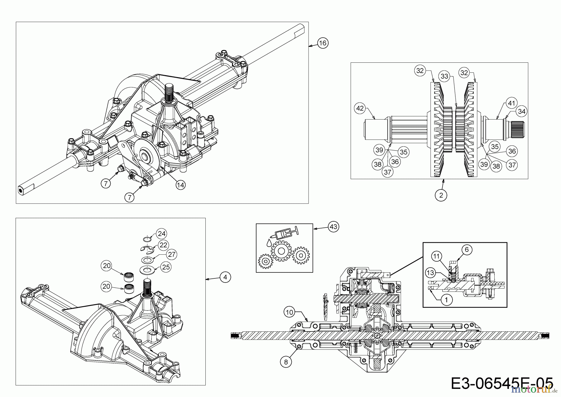  Helington Rasentraktoren H 96 T 13H276KF686  (2017) Getriebe 618-04566B