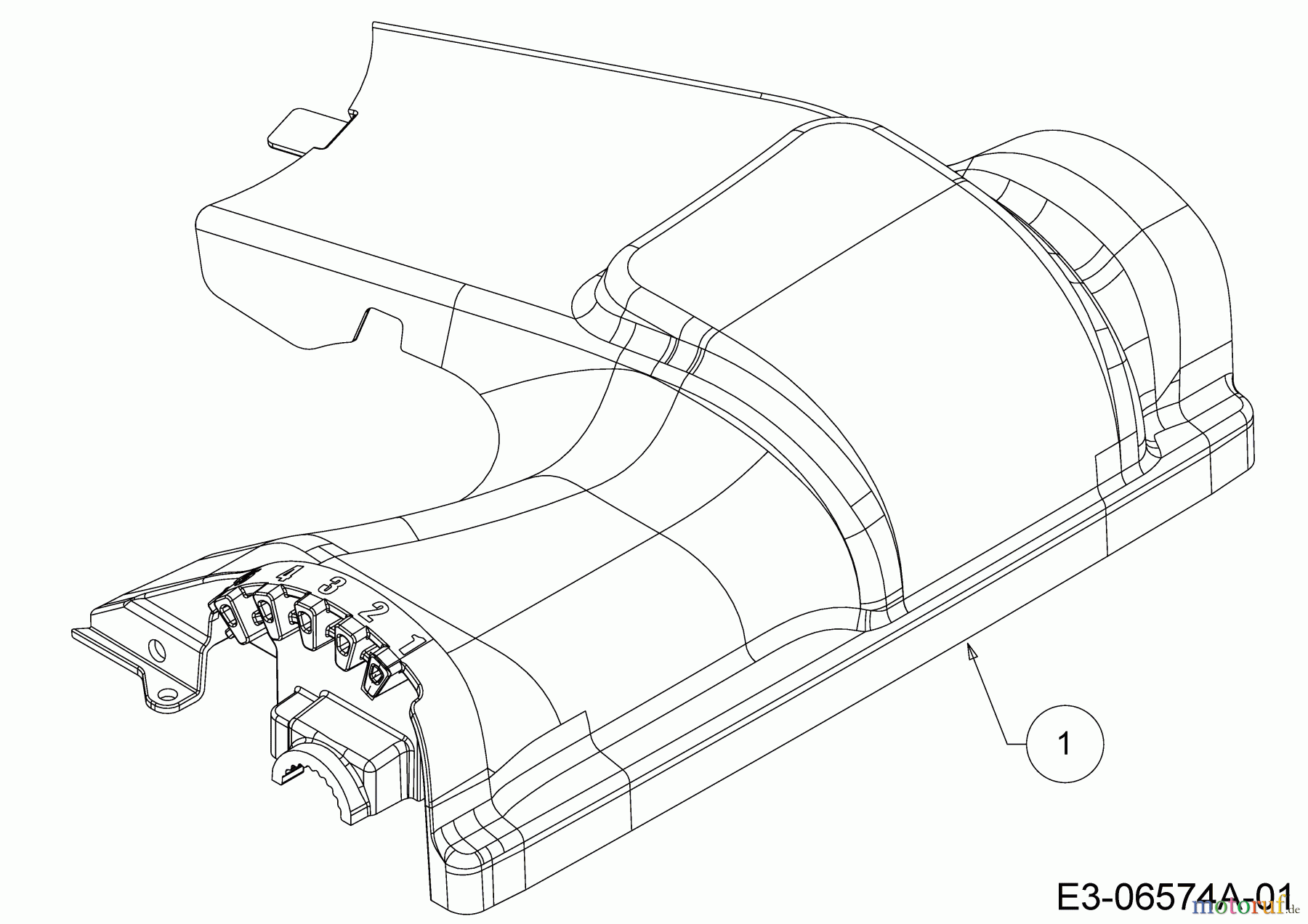  MTD Motormäher mit Antrieb Smart 53 SPSBHW 12A-B28R600  (2014) Abdeckung Vorderachse