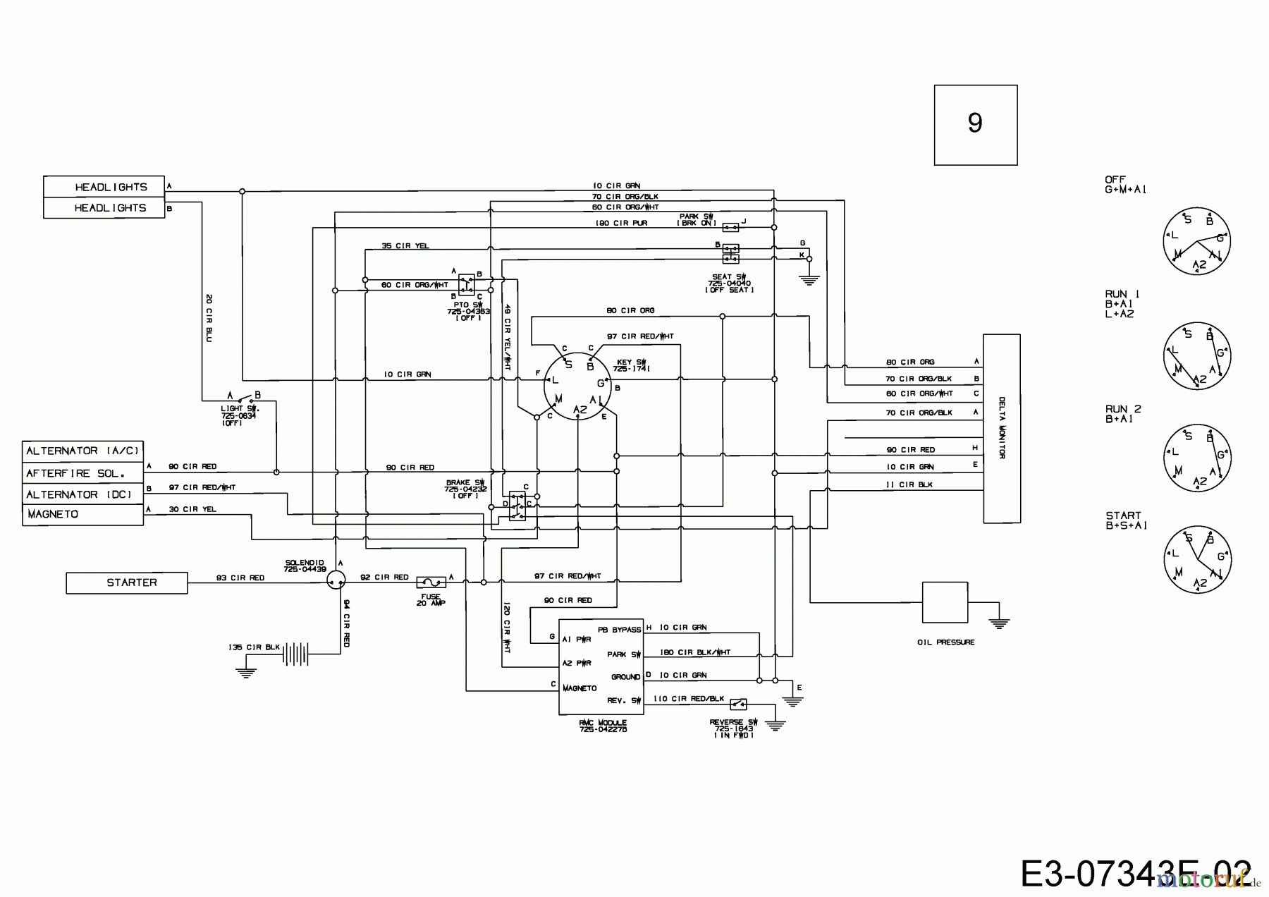  Massey Ferguson Rasentraktoren MF 42-18 ASD 13AD90GG695  (2015) Schaltplan