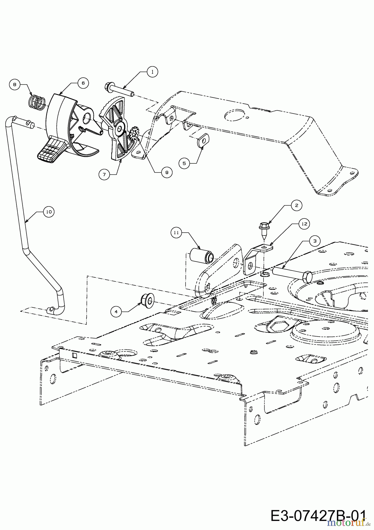  Oleo-Mac Rasentraktoren Krosser 92/13,5 T 13AH77KE636  (2013) Geschwindigkeitsregelung