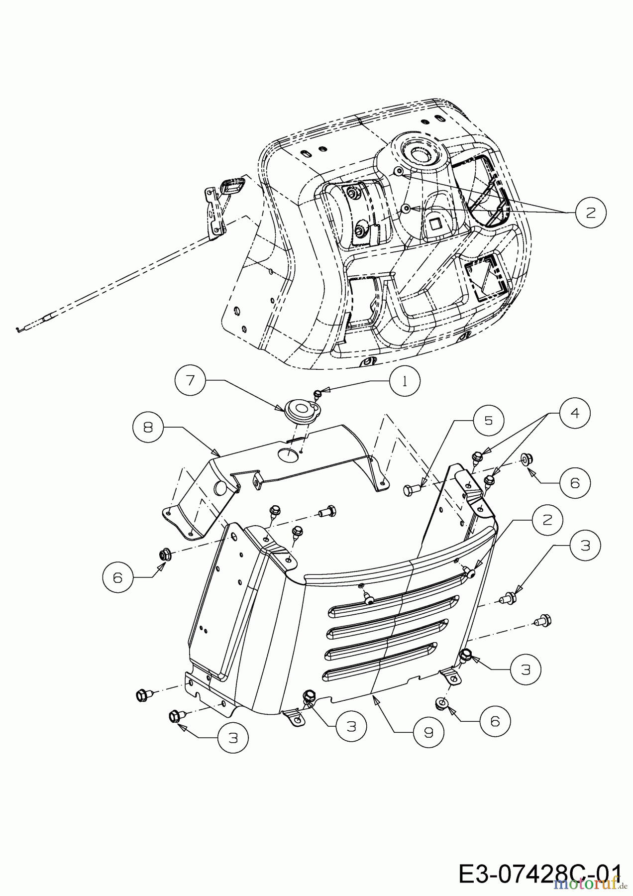  MTD Rasentraktoren 96 S 13HH761F600  (2015) Armaturenbrett Unterteil