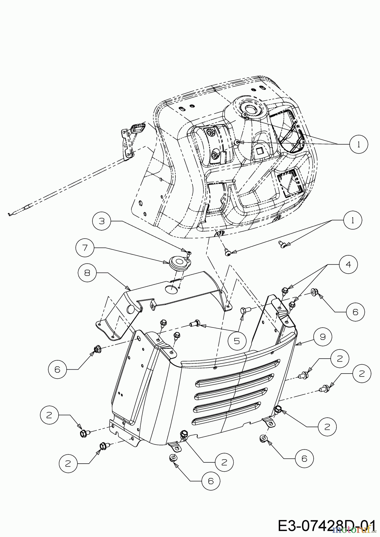  Hanseatic Rasentraktoren 92-116 T 13A2763E621  (2018) Armaturenbrett