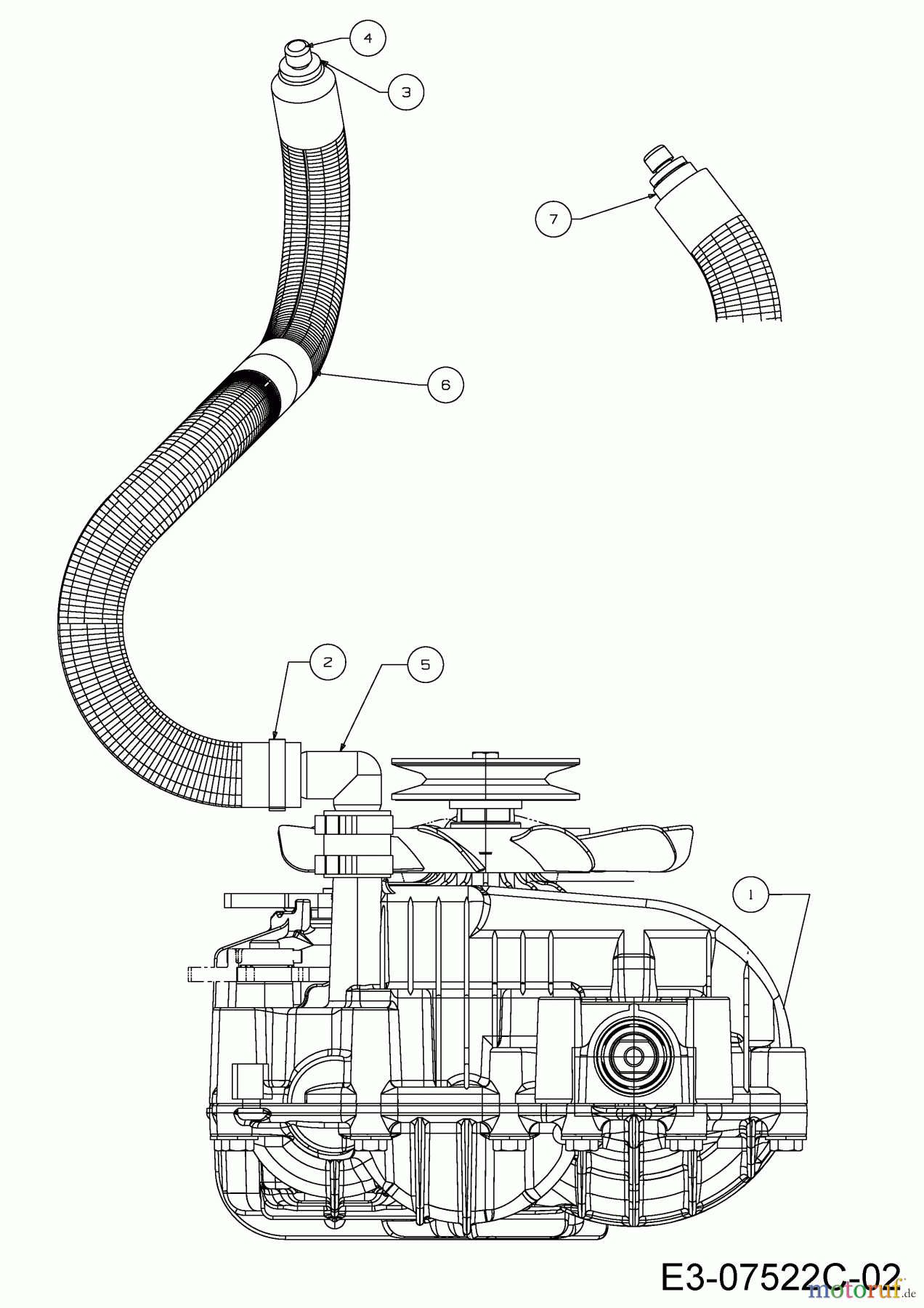  Rasor Rasentraktoren V 180 I 13HT99KE618  (2014) Entlüftungsschlauch, Hydrostat