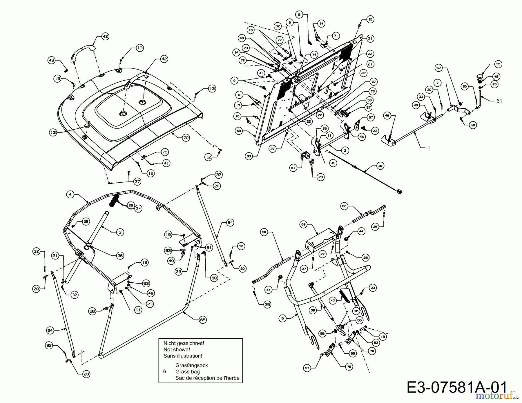  MTD Rasentraktoren 24/105 H 13AI913N686  (2012) Grasfangeinrichtung