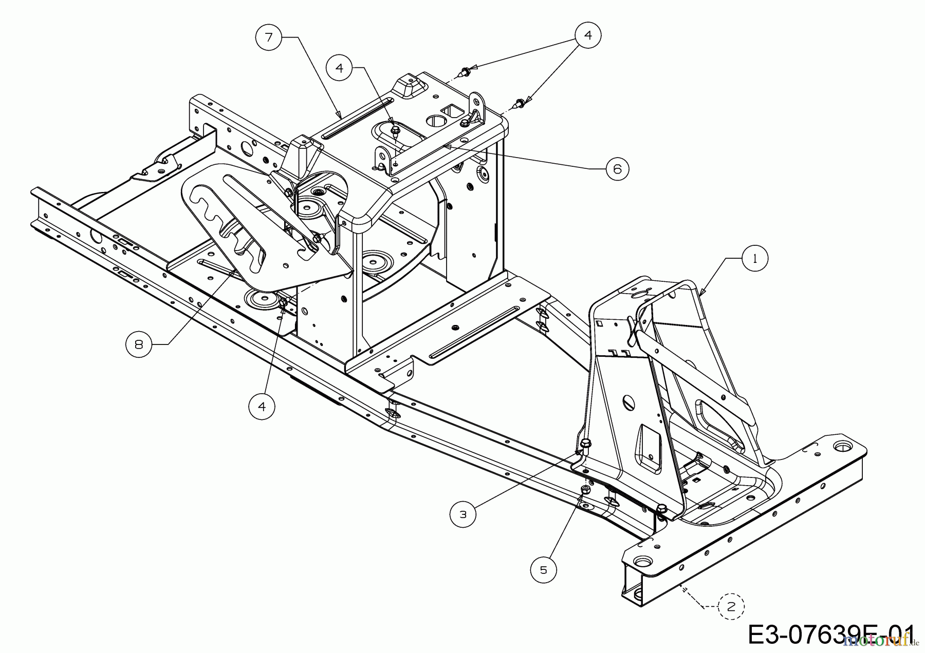  WOLF-Garten Expert Rasentraktoren Scooter Pro 13C226HD650  (2018) Rahmen