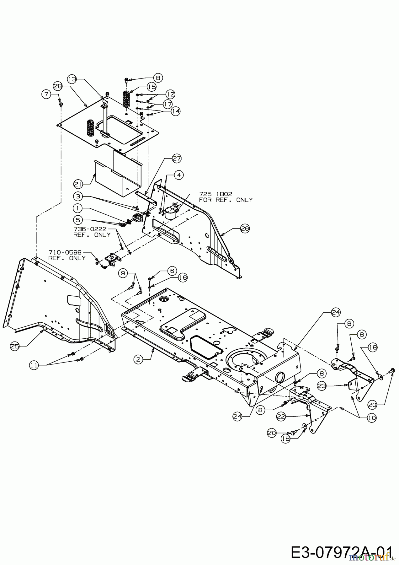  Gutbrod Rasentraktoren GLX 92 RHL 13AD516E690  (2002) Rahmen