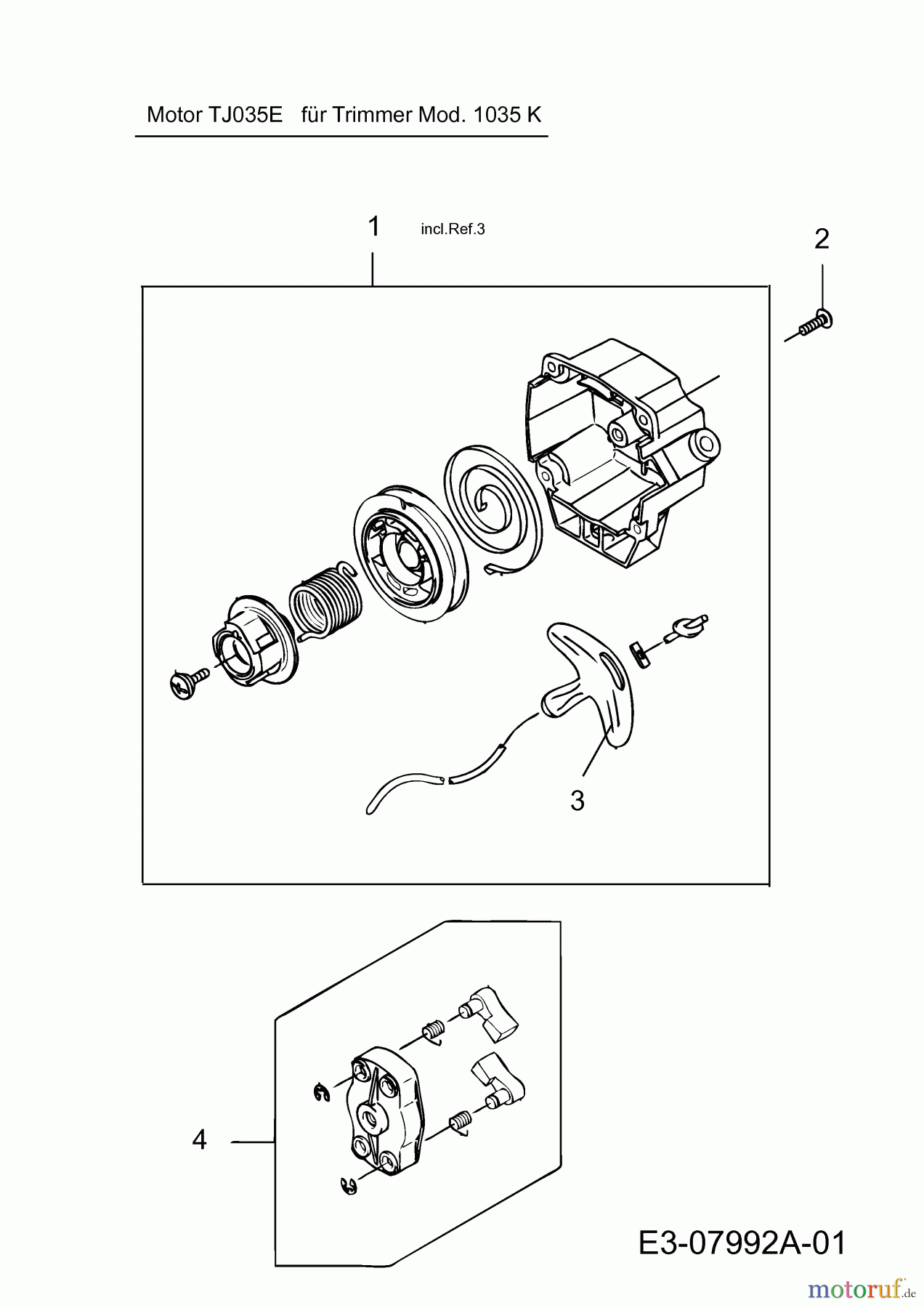  MTD Motorsensen 1035 K 41AD7U8B678  (2016) Reversierstarter