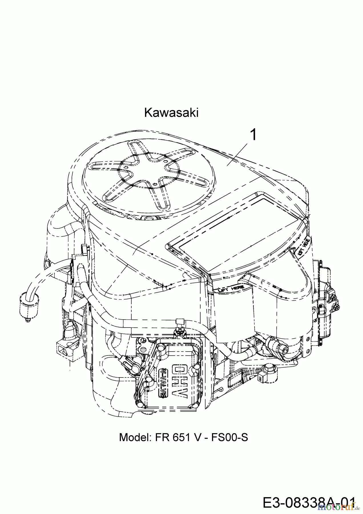  Cub Cadet Rasentraktoren XT3 QR95 13BFA5CB603  (2018) Motor Kawasaki