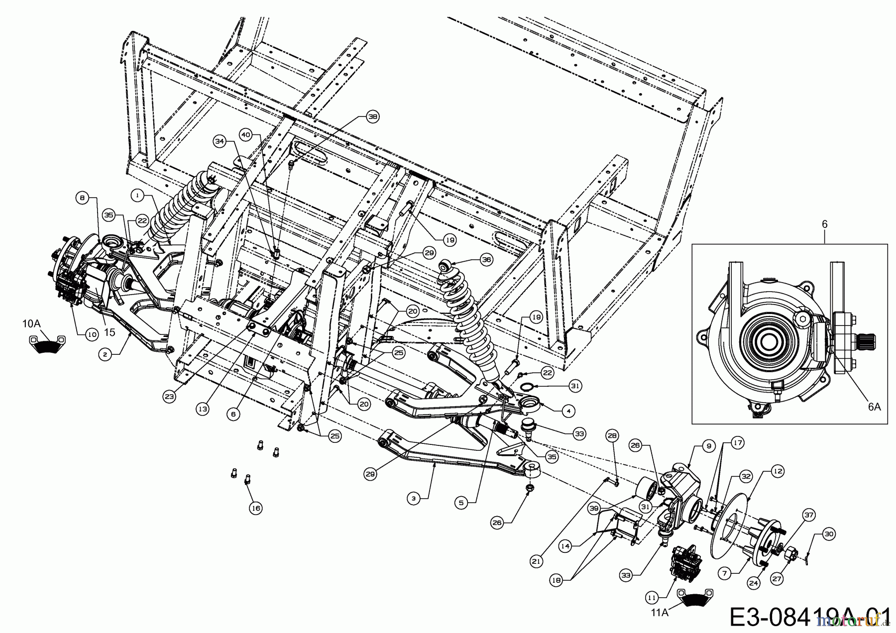 Massey Ferguson Utility Vehicle MF 20 MD 37AK468D695 (2012) Vorderachse