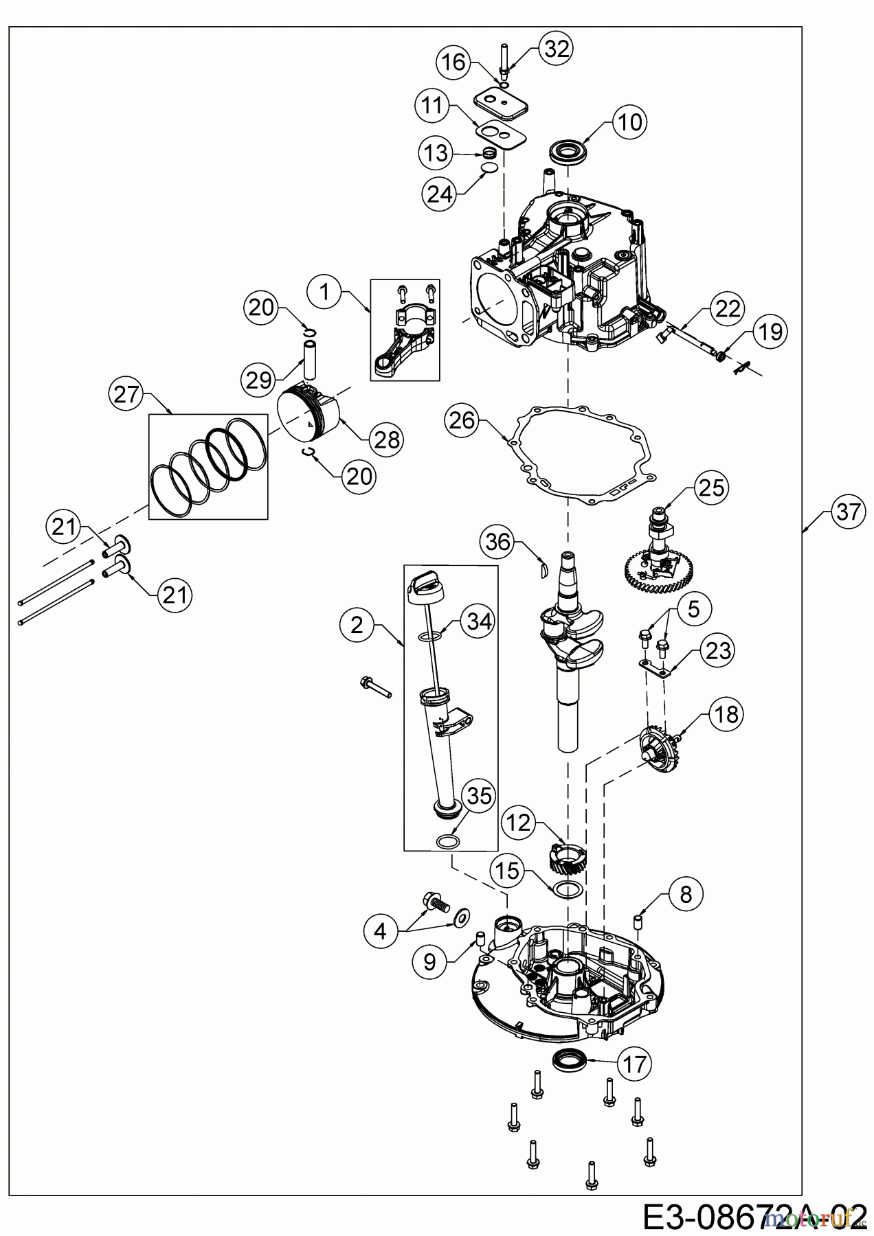  MTD-Motoren Vertikal 5T65RHA 752Z5T65RHA  (2017) Rumpfmotor