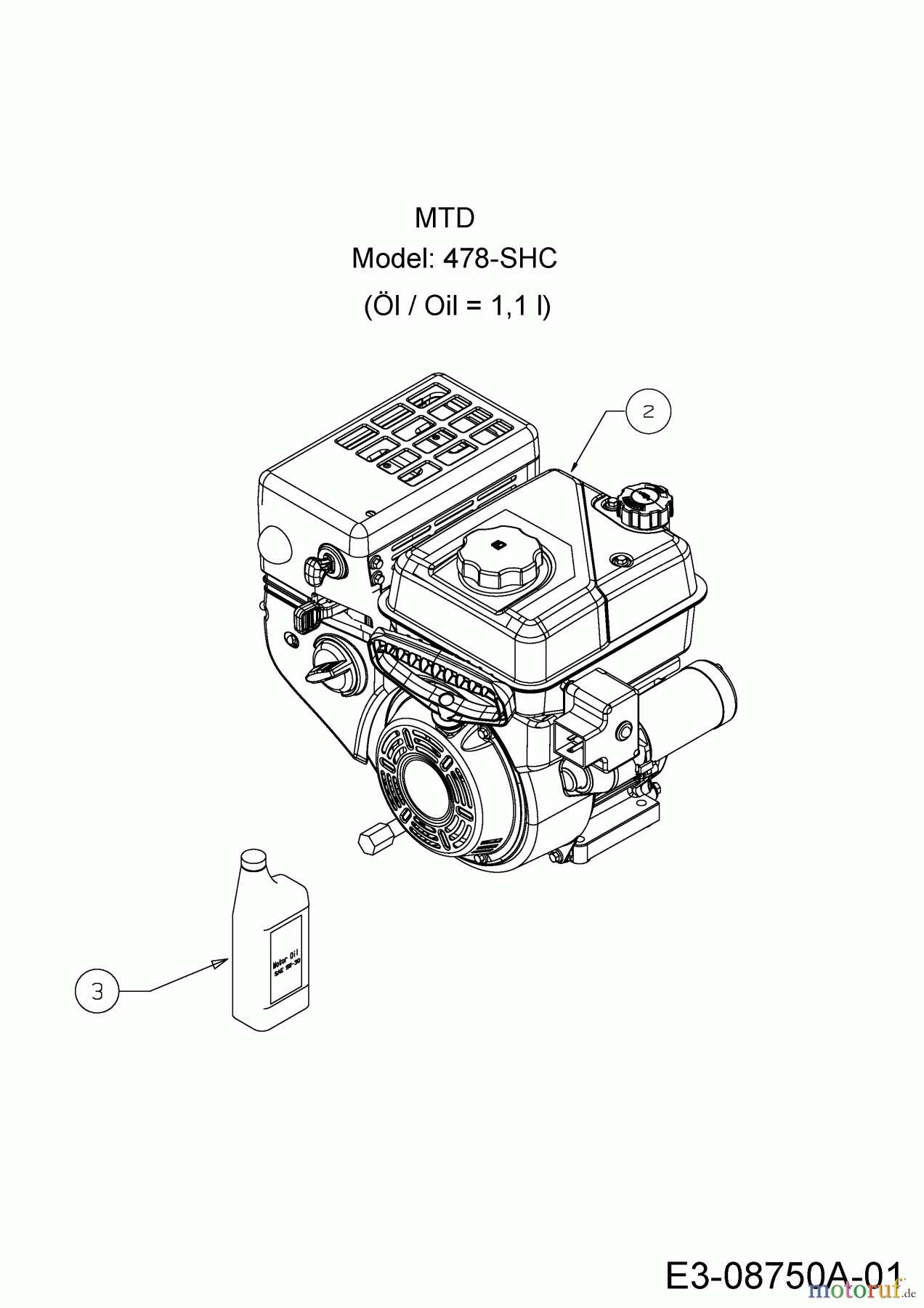  MTD Schneefräsen Optima ME 66 31AY54T3678  (2015) Motor MTD