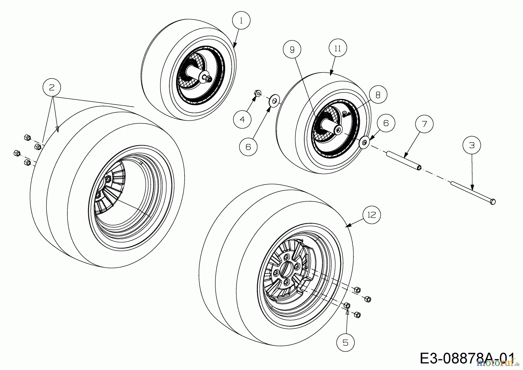  Cub Cadet Zero Turn Tank SZ 60 Commercial 53RI2PUD050  (2015) Räder 15x6,5 + 24x12