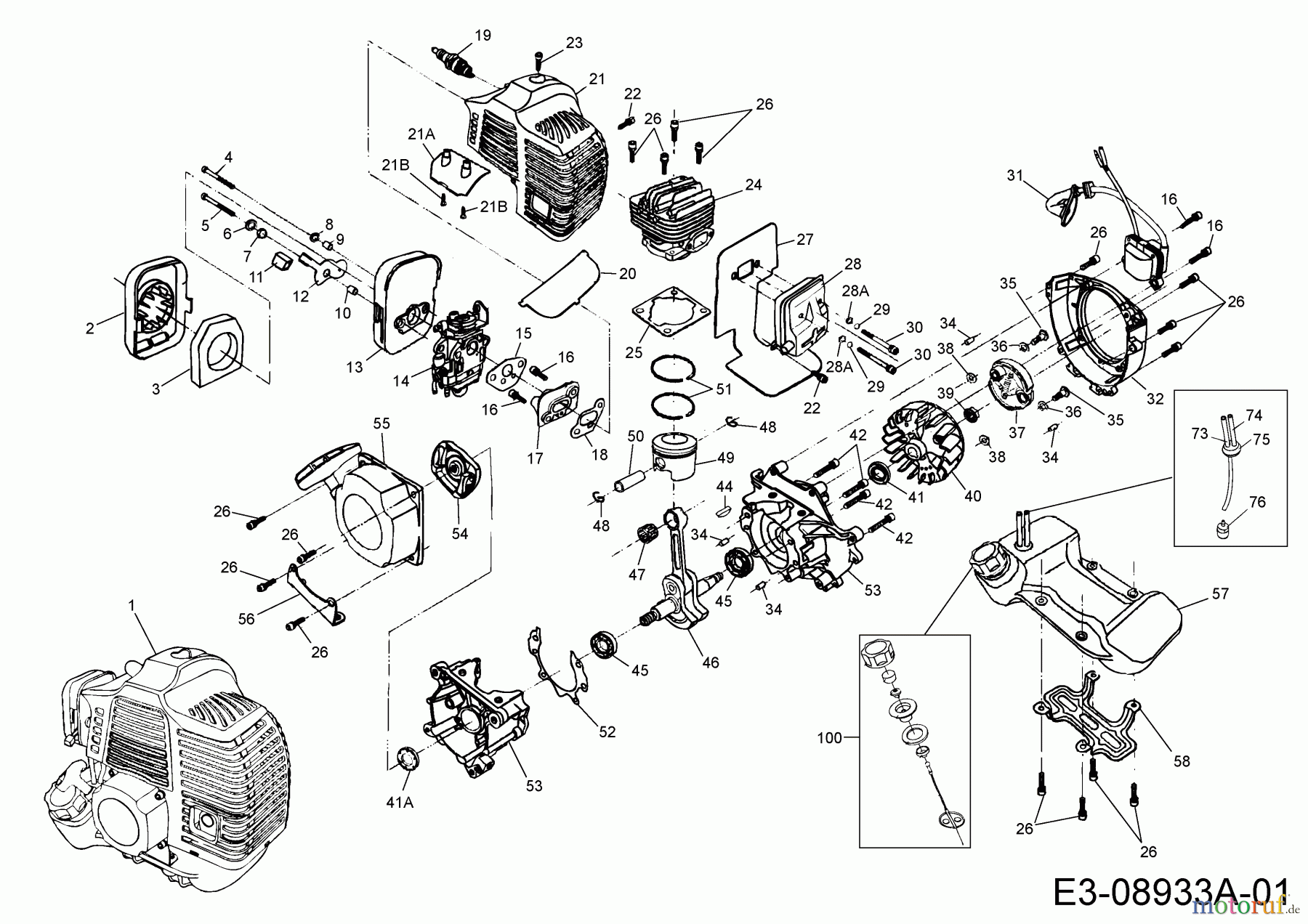  MTD Motorsensen Smart BC 43 41BTG0N-678  (2017) Motor