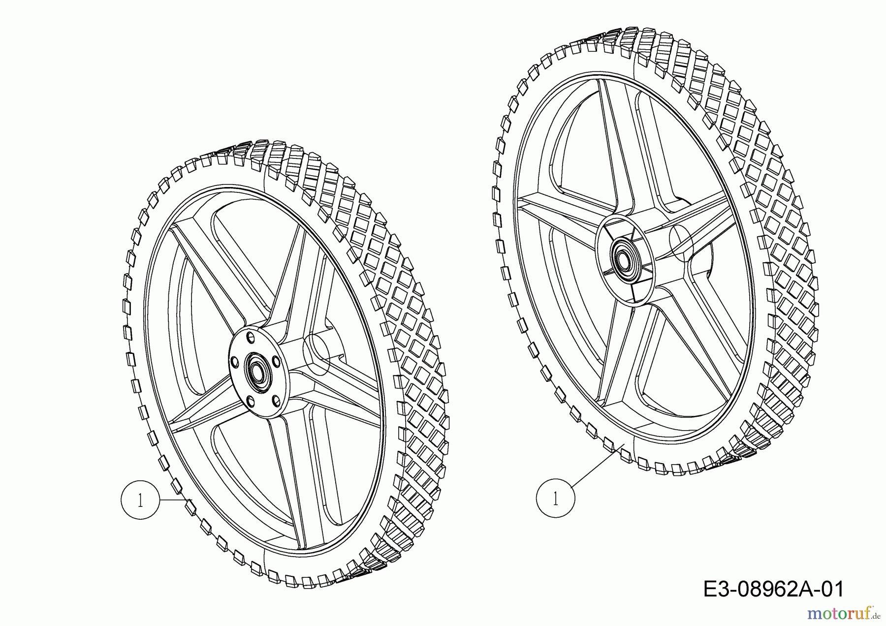  MTD Kantenschneider Wheeled String Trimmer 25A-26J7306  (2015) Räder