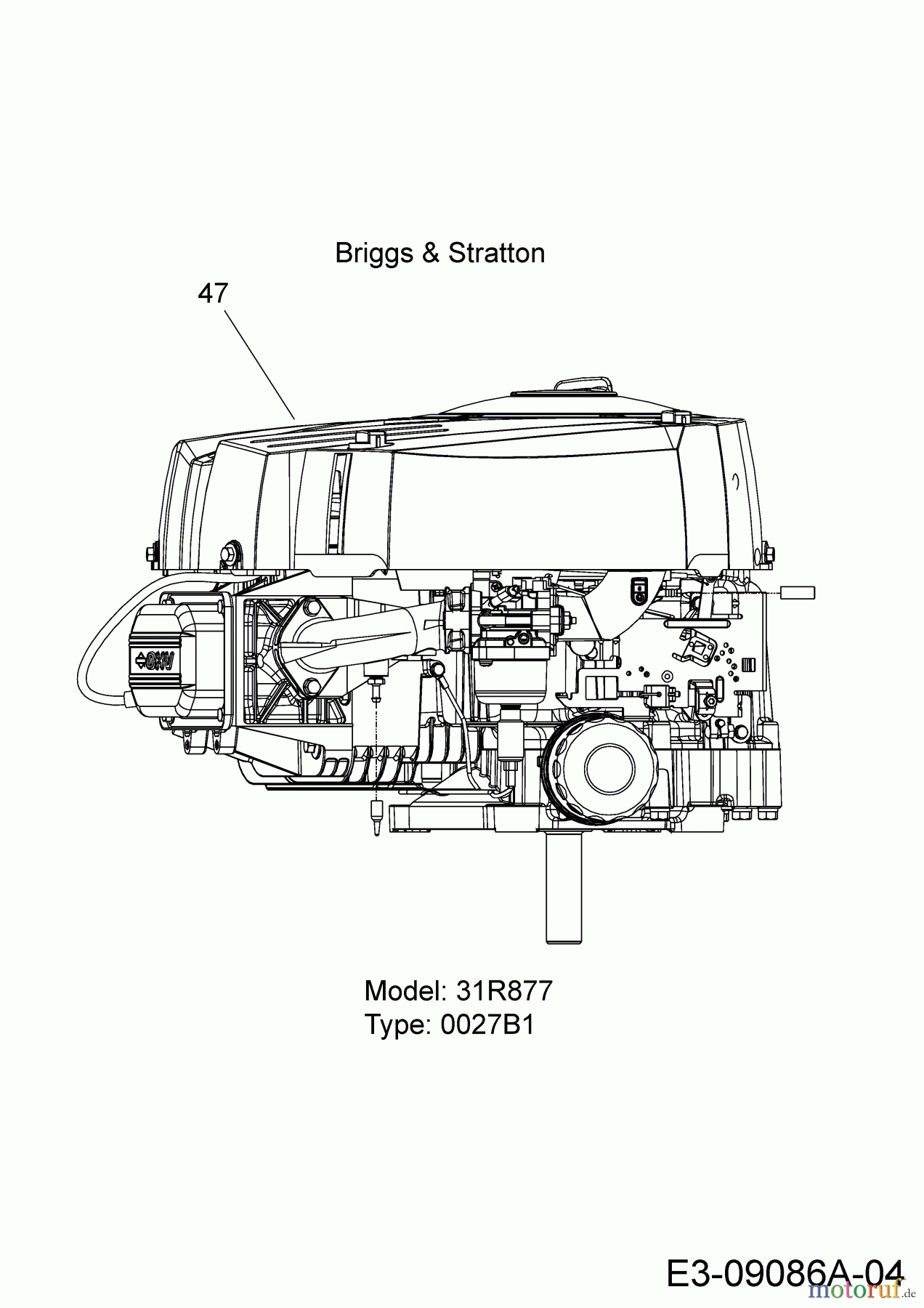  Tigara Rasentraktoren TG 19/107 H 13HJ79KG649  (2017) Motor Briggs & Stratton