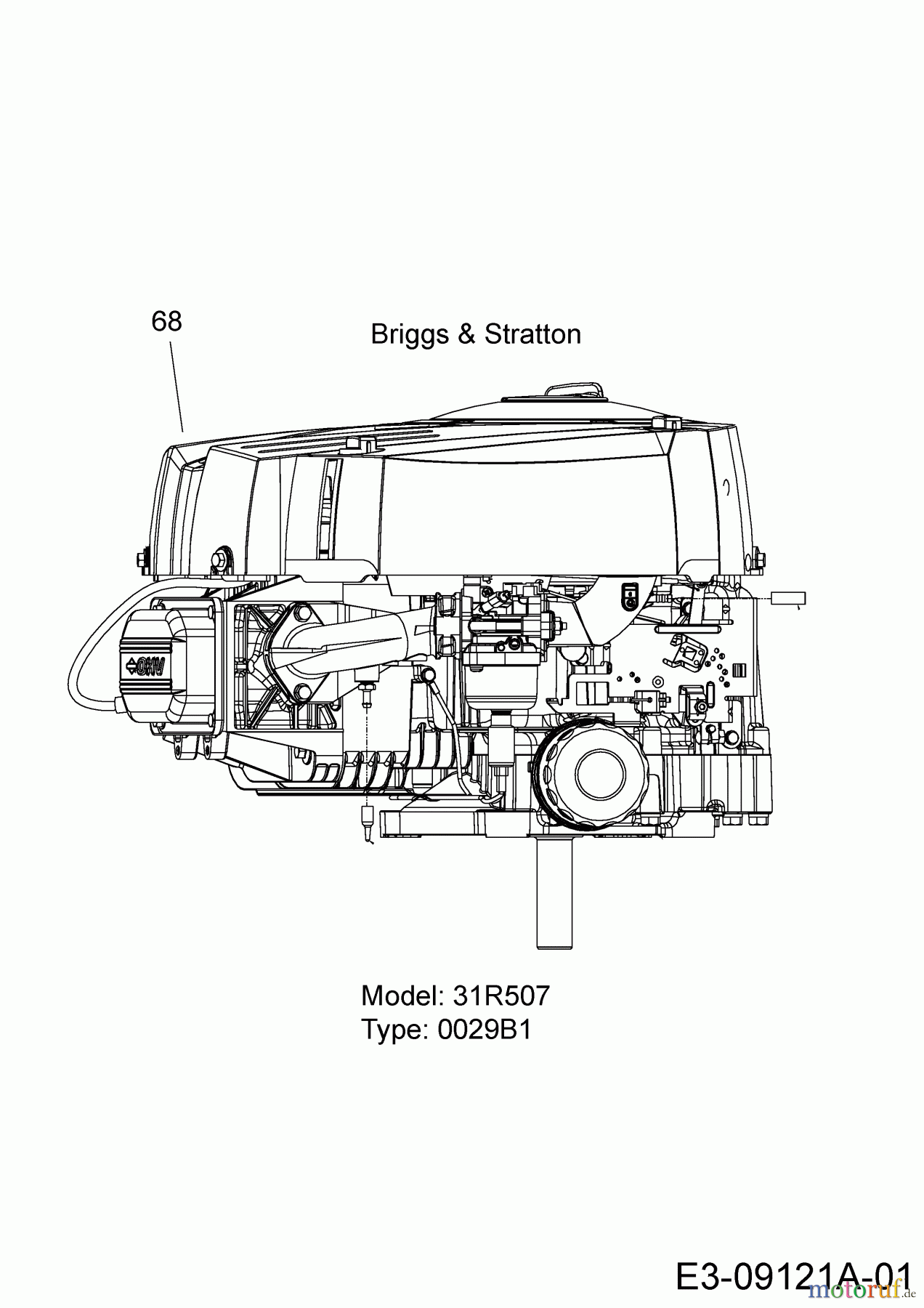  Gutbrod Rasentraktoren GLX 96 SH 13HM79GF690  (2016) Motor Briggs & Stratton