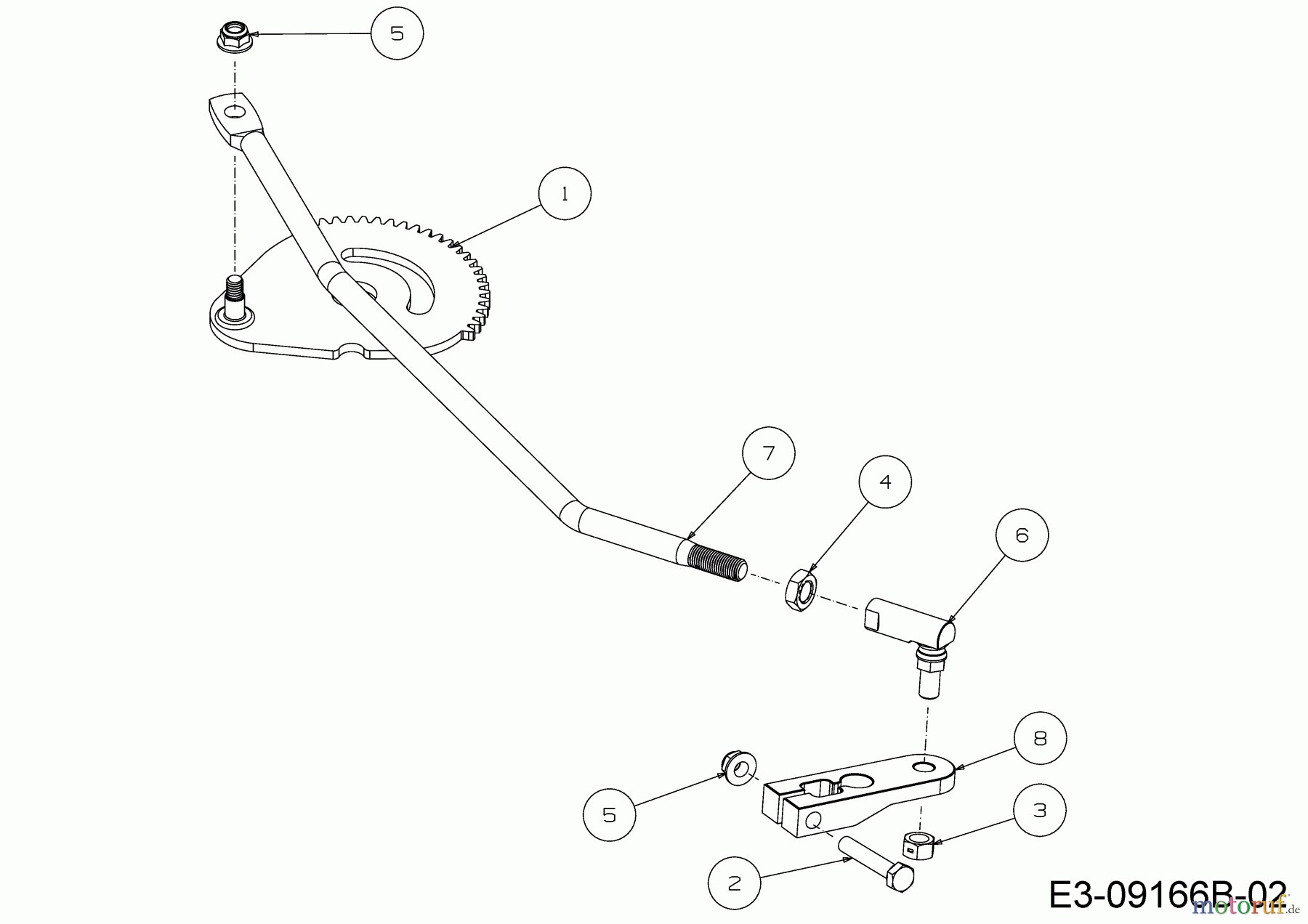  MTD Rasentraktoren 20/42 Automatic 13AT785S306  (2017) Lenkschubstange, Lenksegment