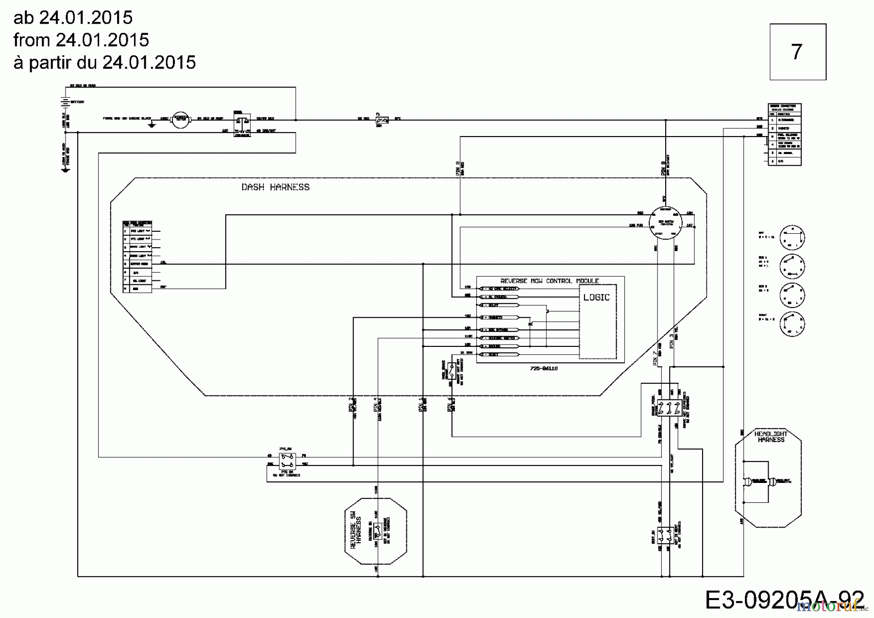  Troy-Bilt Lawn tractors TB 2042 13APA1KS309  (2015) Wiring diagram from 24.01.2015