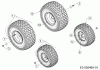 Troy-Bilt TB 2042 13APA1KS309 (2015) Spareparts Wheels 15x6 / 20x10