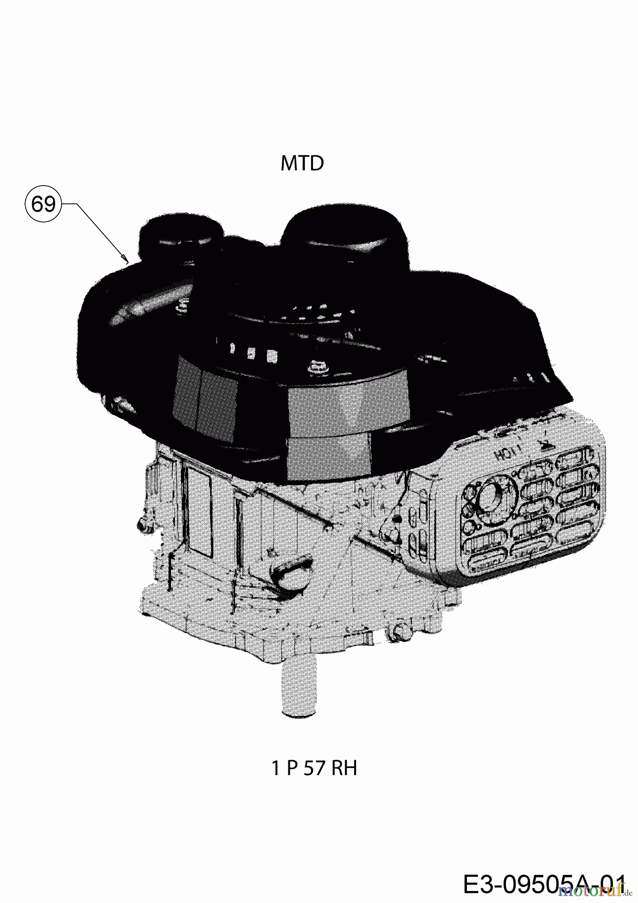  Cub Cadet Motormäher mit Antrieb LM 1 AR 42 12A-LQSJ603  (2017) Motor MTD