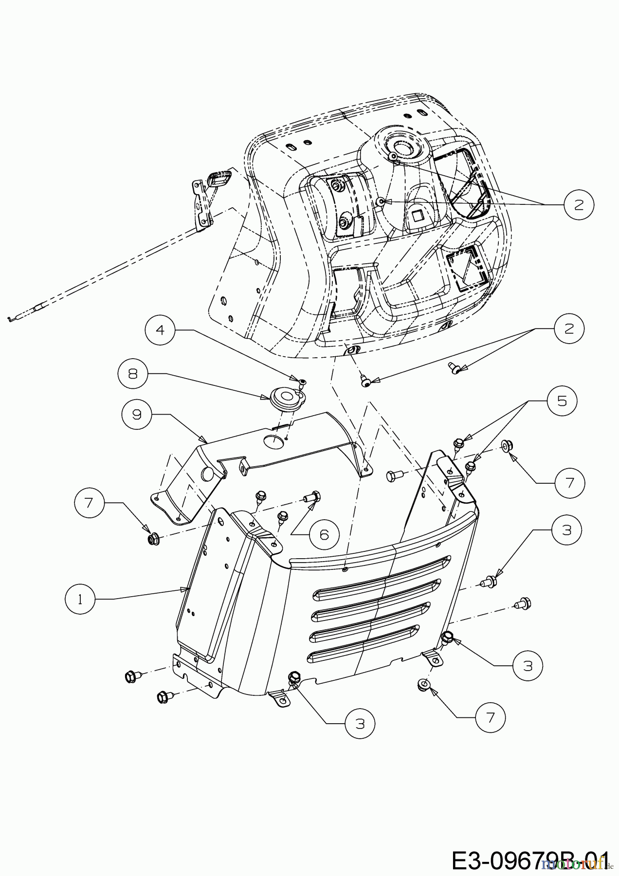  Helington Rasentraktoren H 107 HK 13AG79KG686  (2018) Armaturenbrett