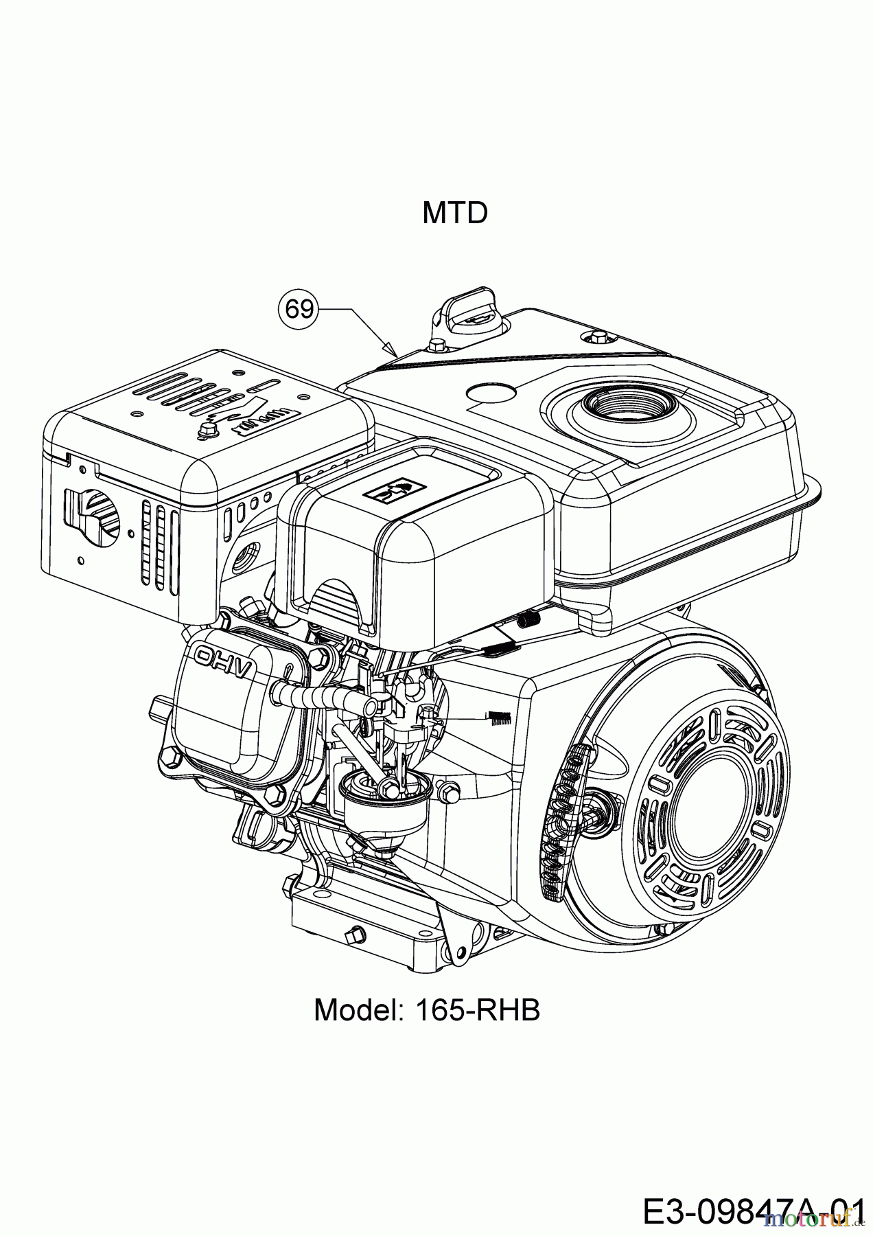  MTD Motorhacken T/380 M 21D-38MT678  (2017) Motor MTD