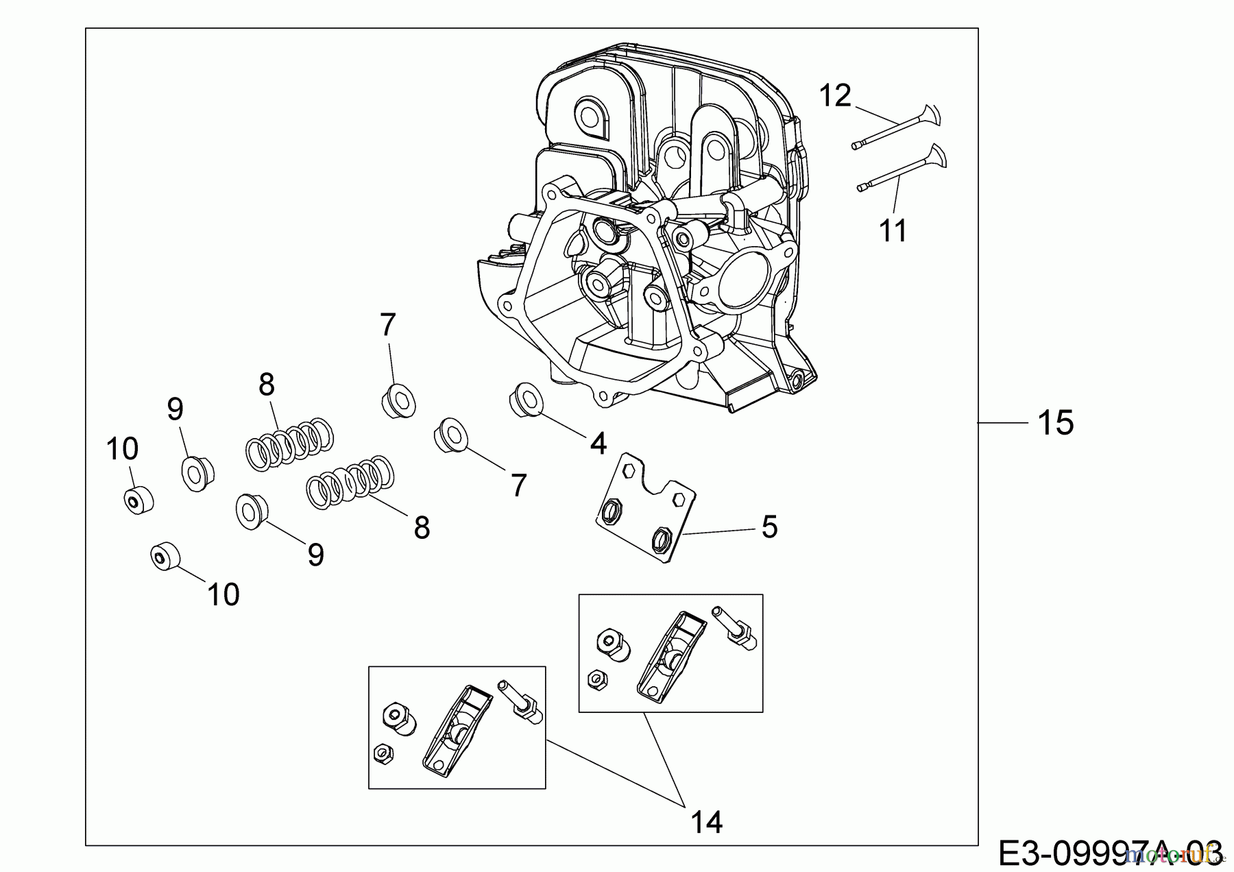  MTD-Motoren MTD horizontal 678-SH 752Z678-SH  (2017) Zylinderkopf