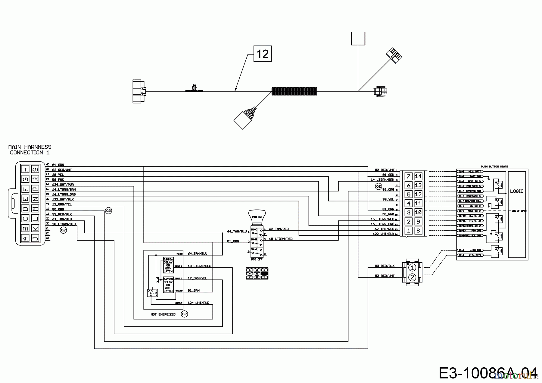  WOLF-Garten Expert Rasentraktoren 106.220 H 13AAA1VR650  (2017) Schaltplan Armaturenbrett