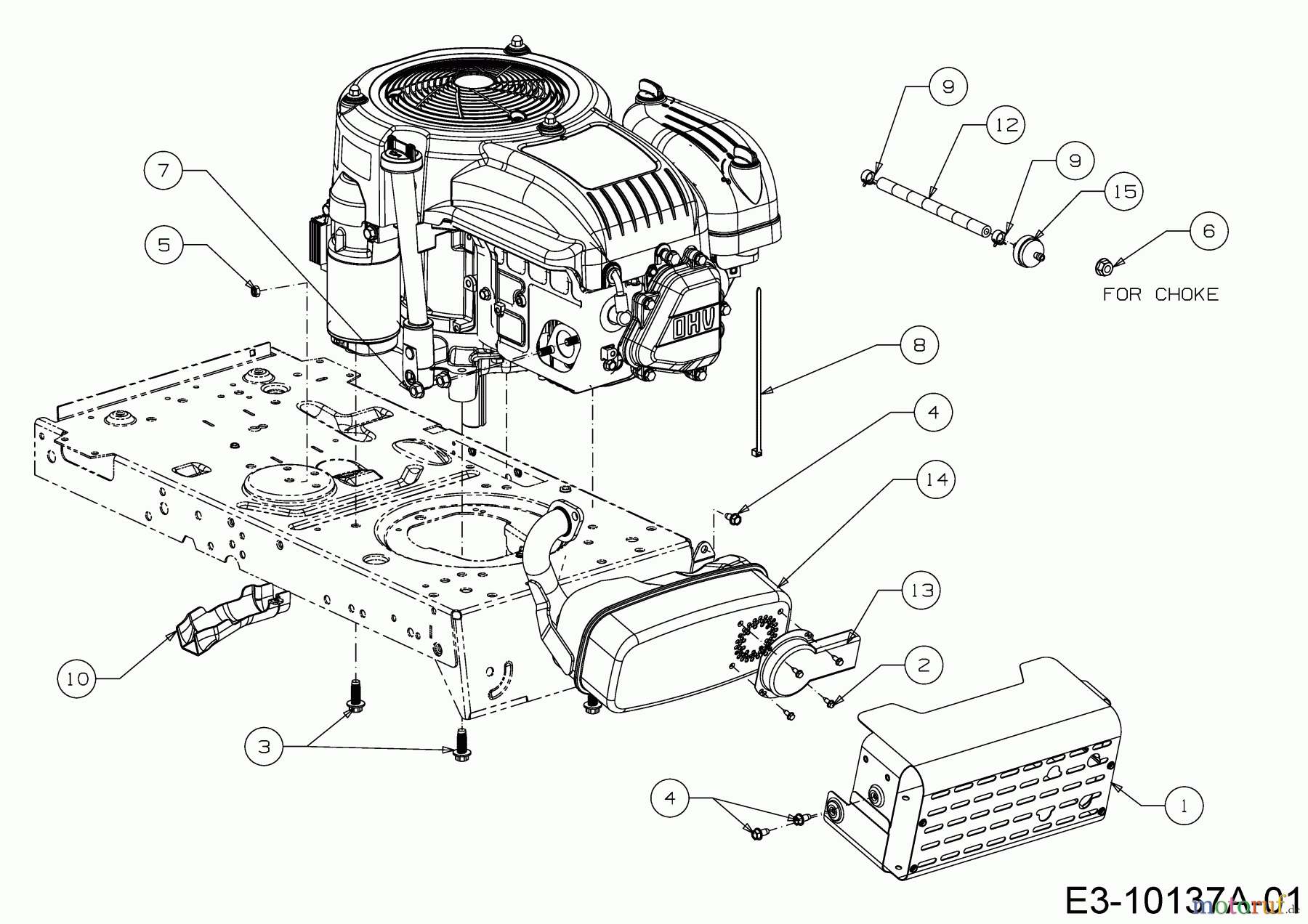 Cub Cadet Rasentraktoren LT1 OR105T 13I876DN603  (2017) Motorzubehör