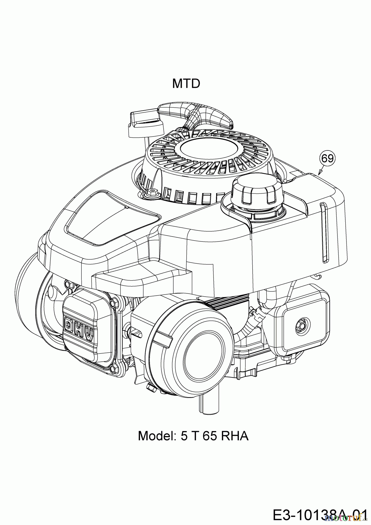  Cub Cadet Motormäher LM1 CP46 11A-TQSC603  (2017) Motor MTD