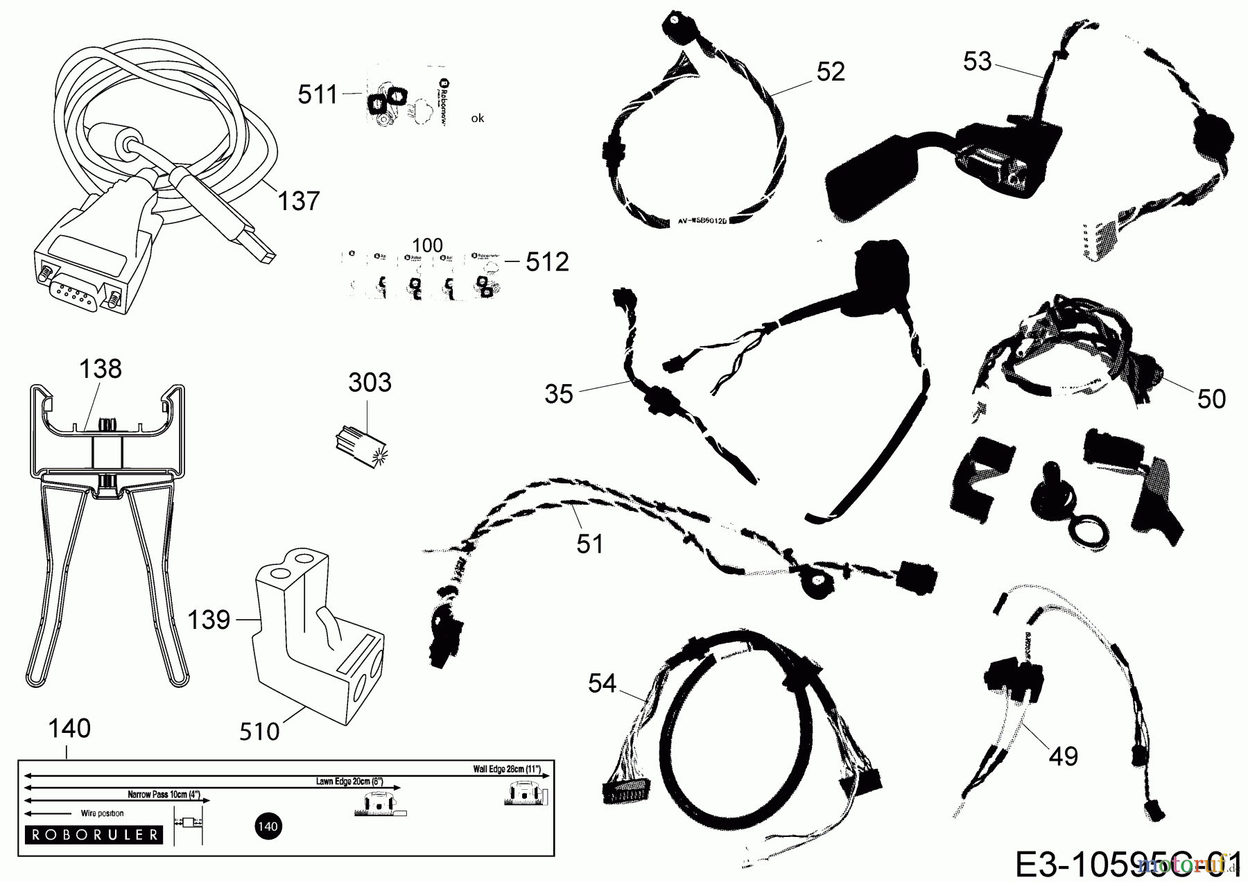  Robomow Mähroboter MS 1800 PRD6200Y1  (2015) Kabel, Kabelanschluß, Regensensor, Werkzeug