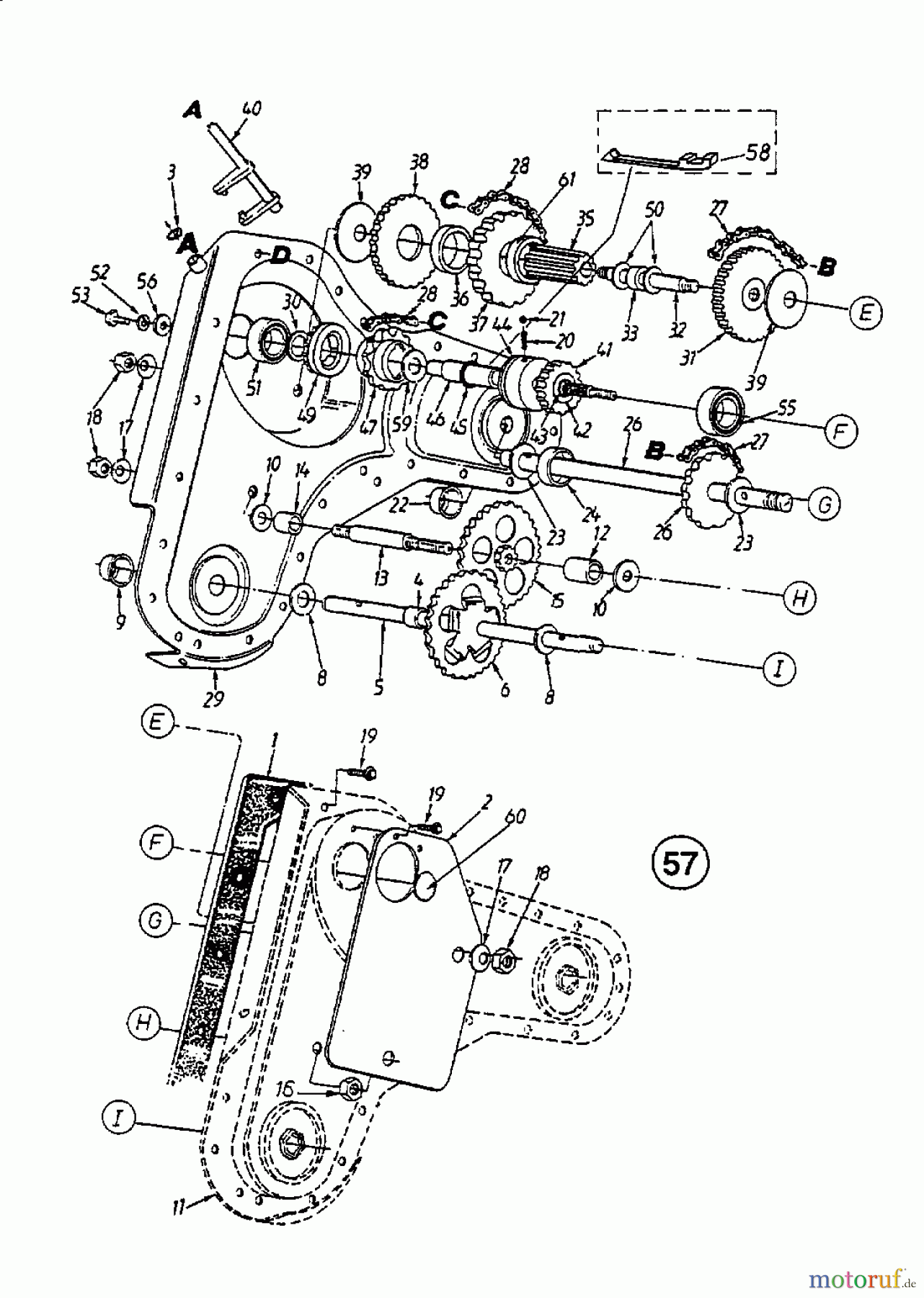  MTD Motorhacken T/410 21A-410-678  (1998) Getriebe